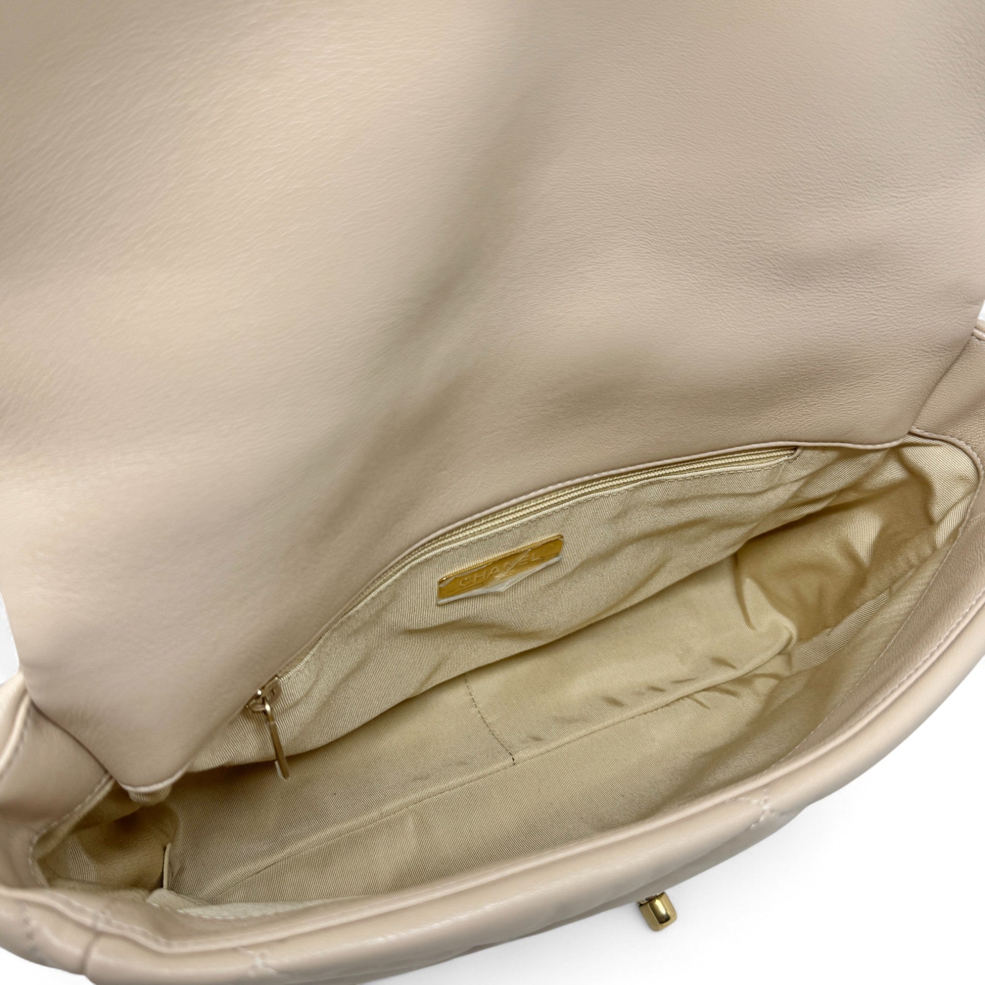 Chanel 19 Beige Medium Flap