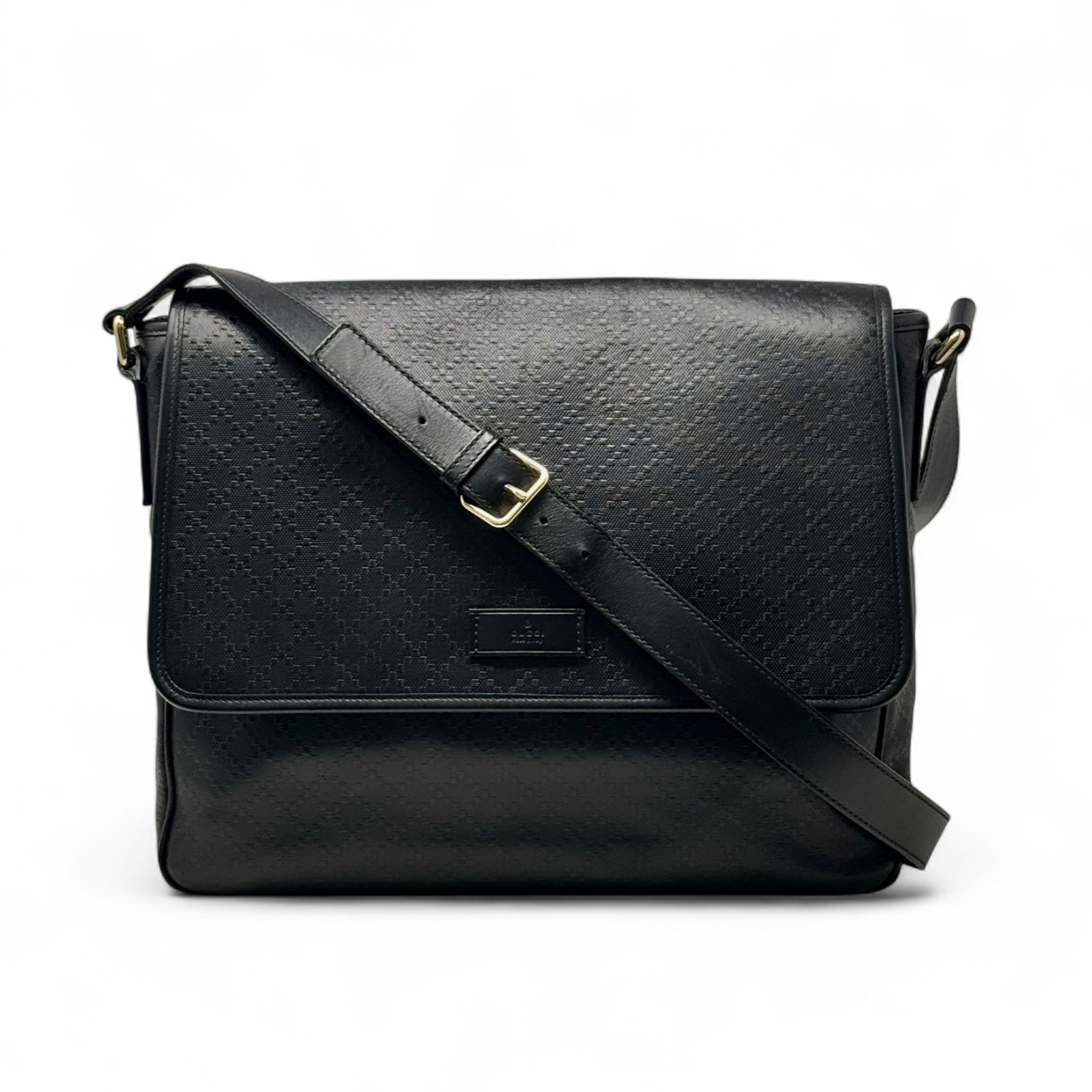 Gucci Black Diamante Messenger Bag