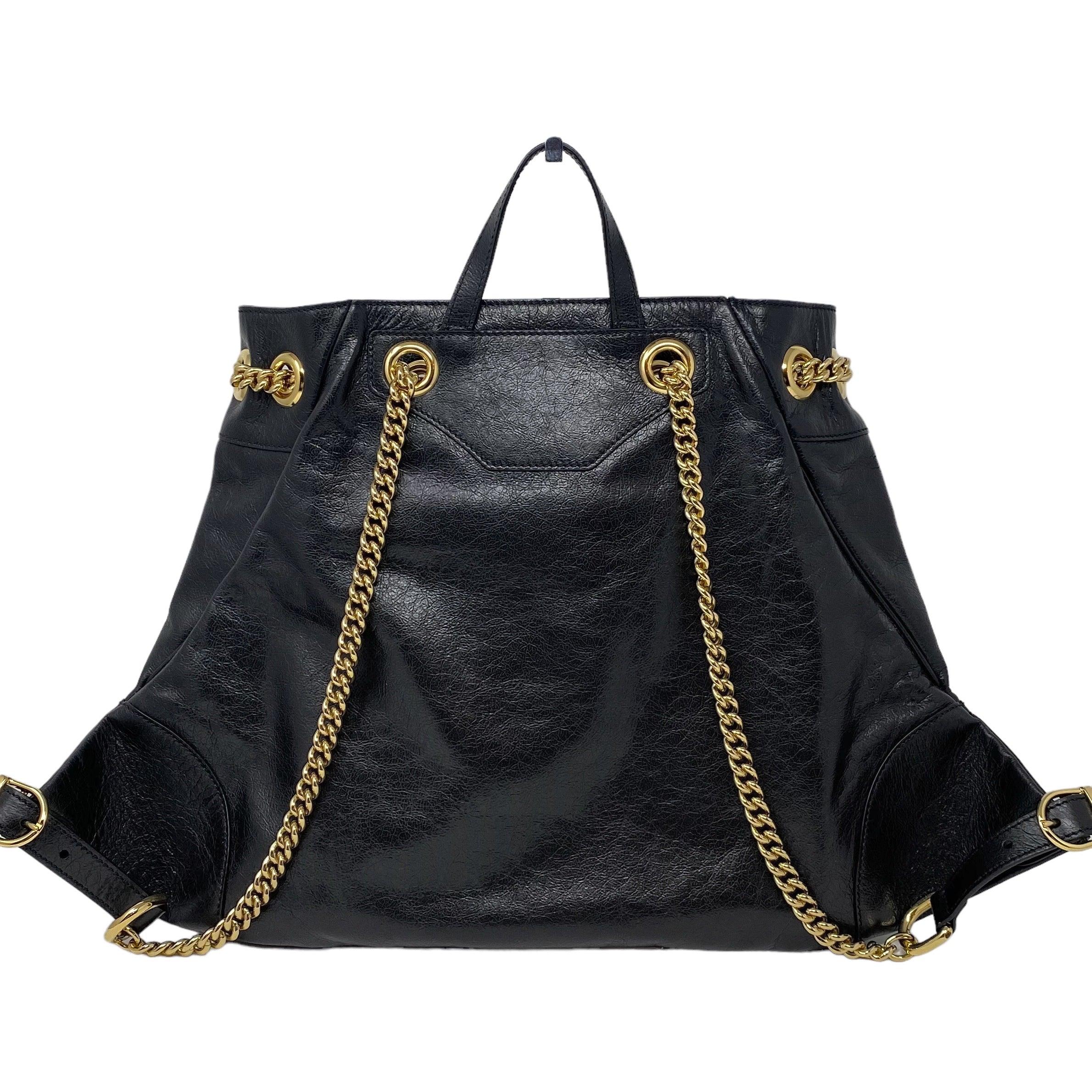 Gucci Black Calfskin Zumi Backpack
