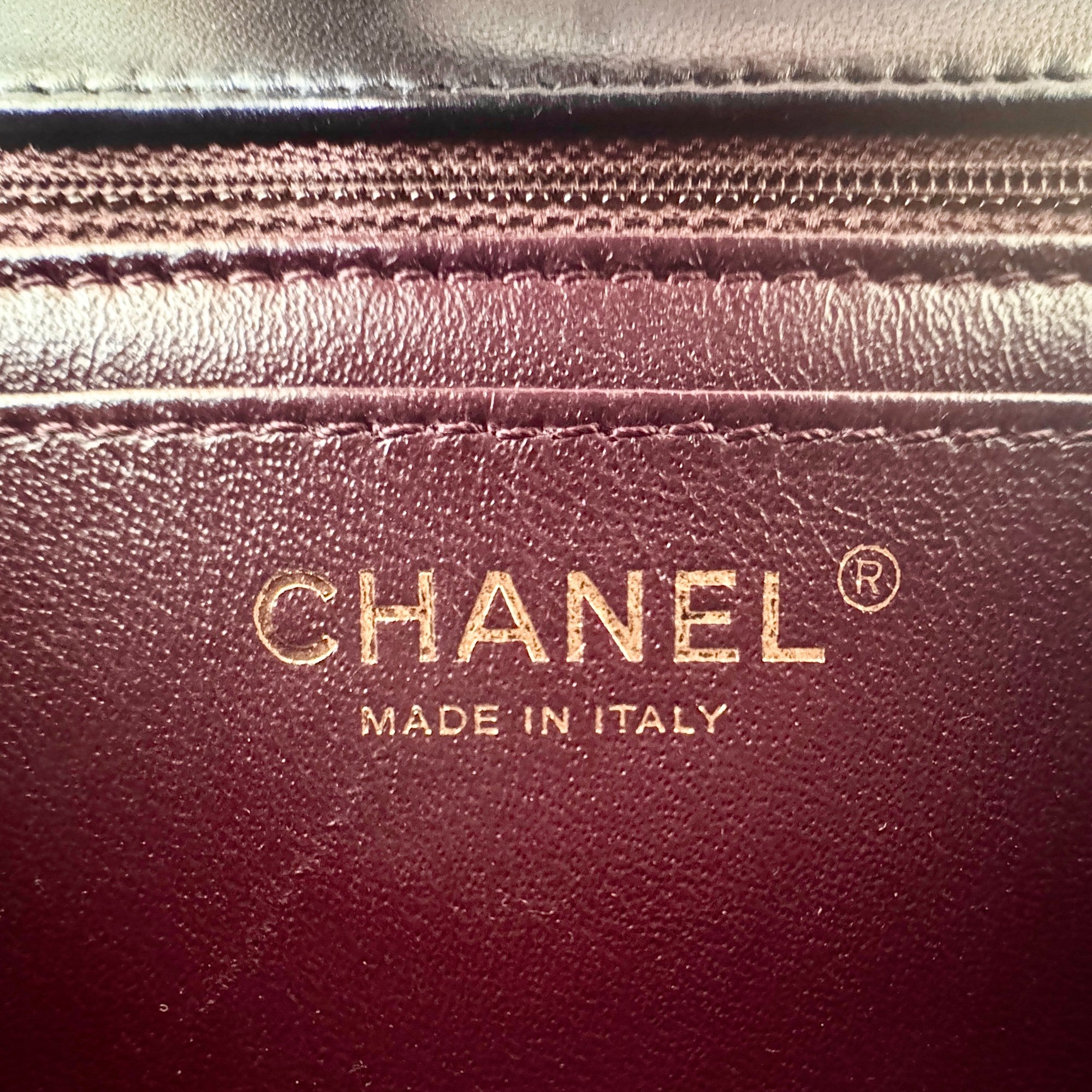 Chanel Black Chevron Mini Classic Flap