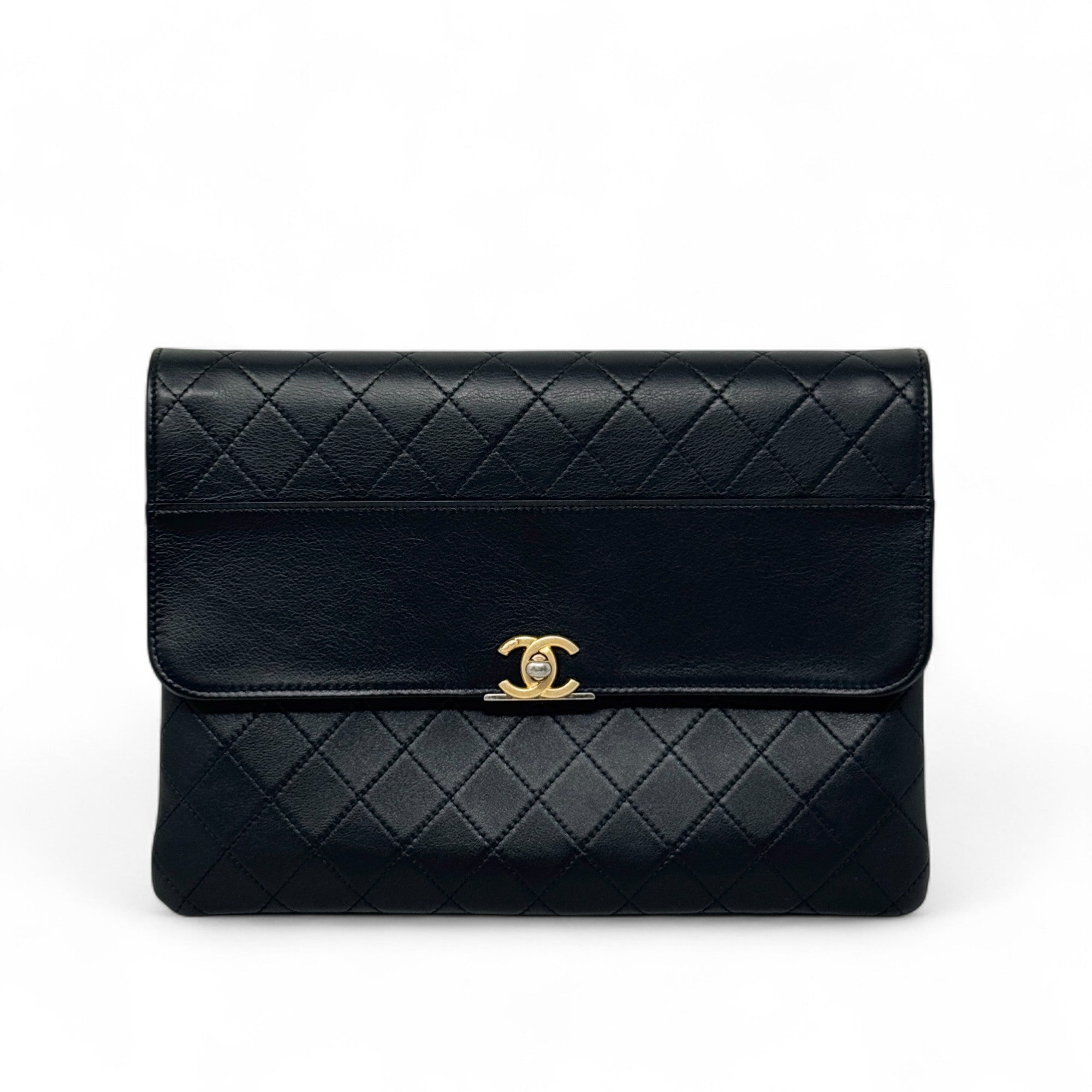 Chanel Black Sleek And Chic Clutch