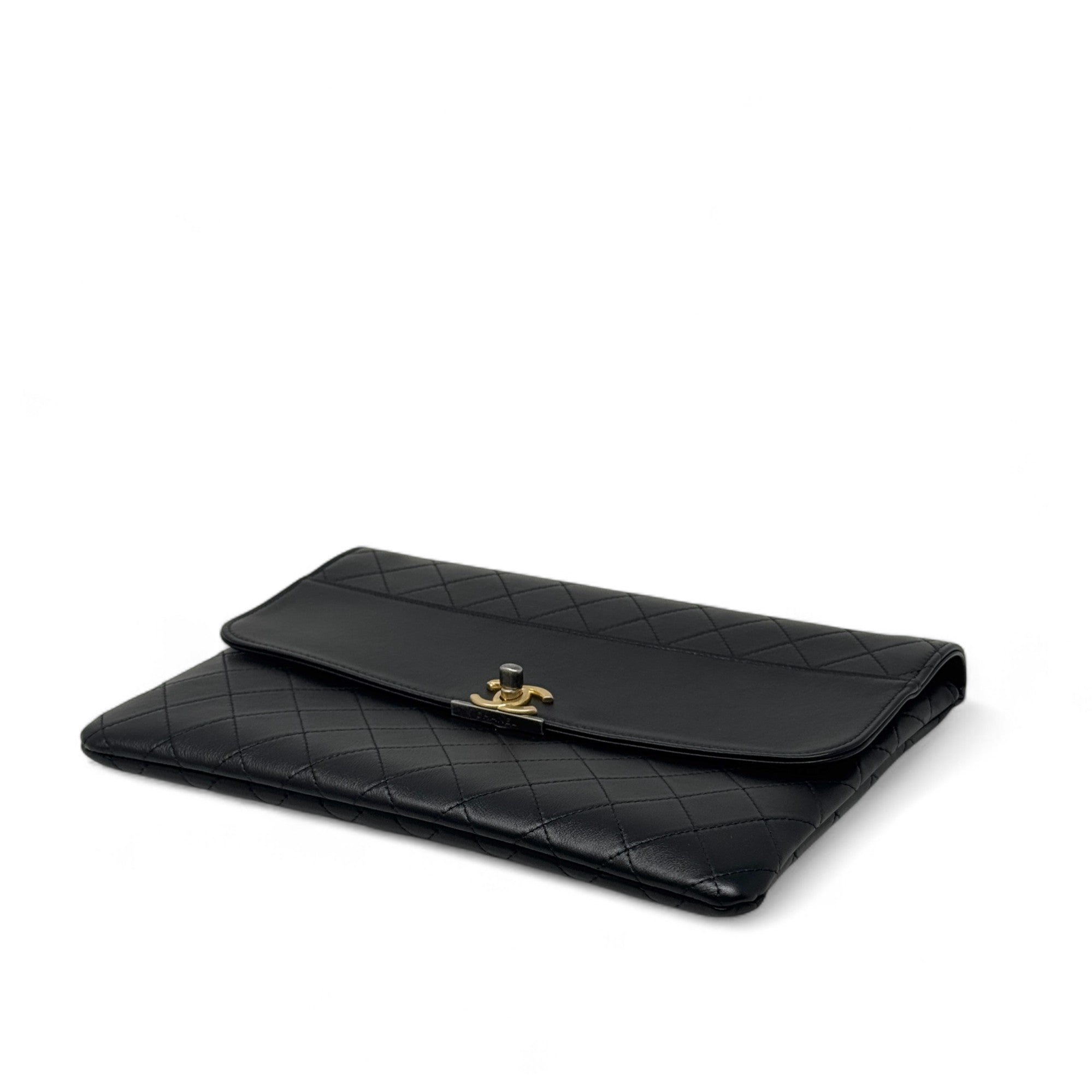Chanel Black Sleek And Chic Clutch