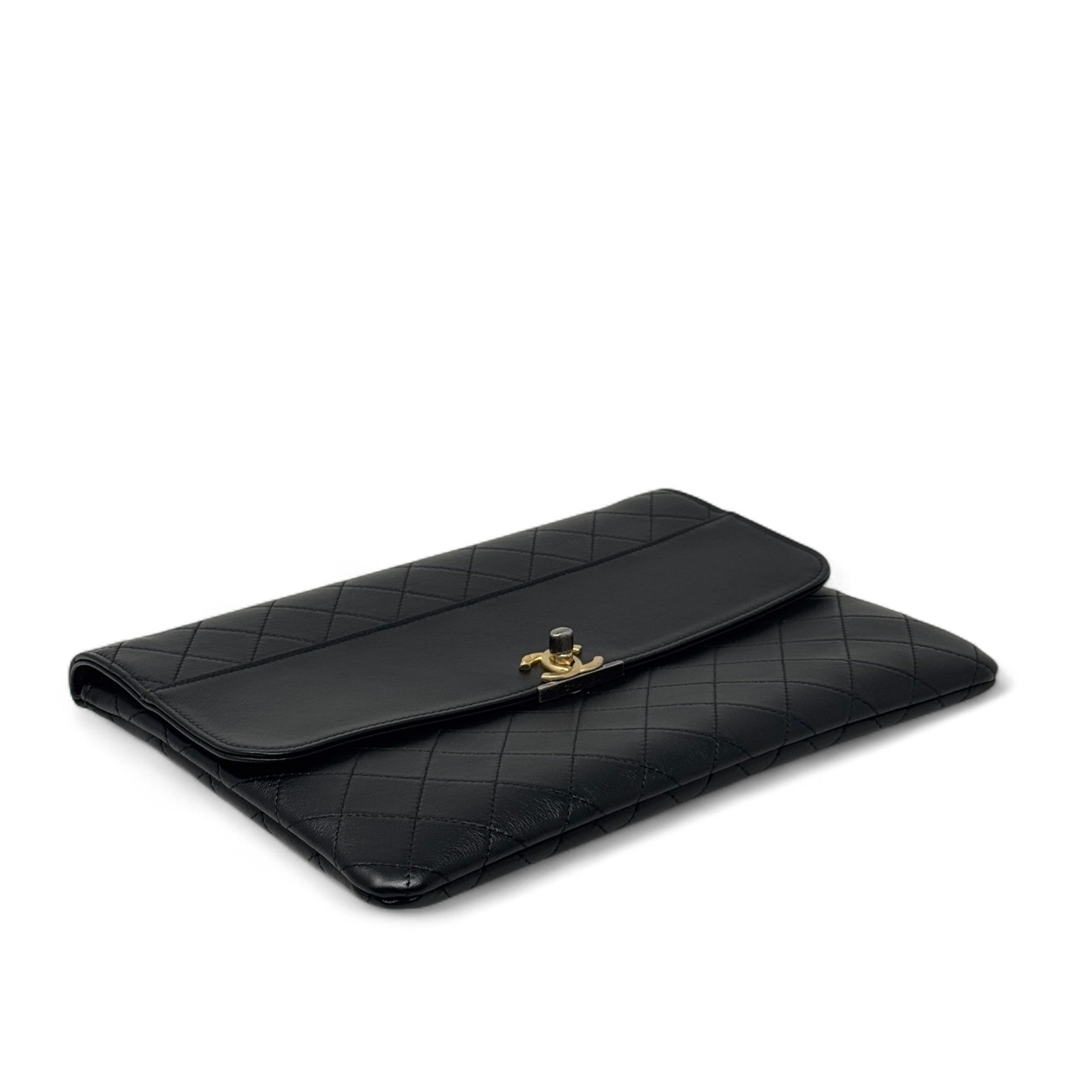 Chanel Black Sleek And Chic Clutch