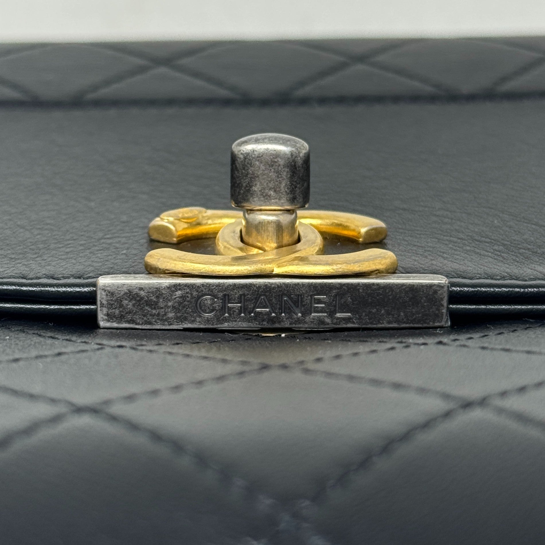 Chanel Black Sleek And Chic Clutch