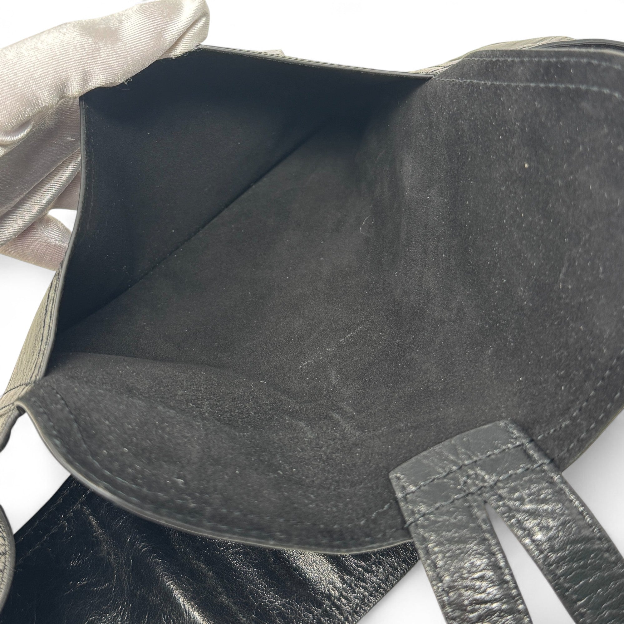 Dior Black Wide Saddle Belt