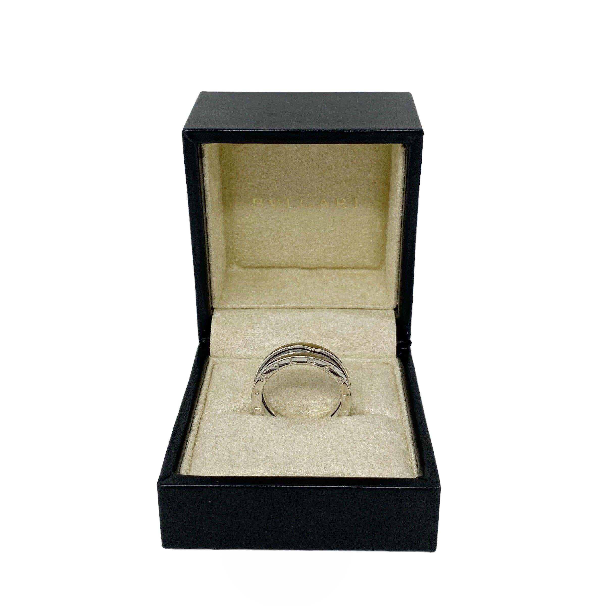 Bvlgari 18k White Gold B.zero1 Ring 60