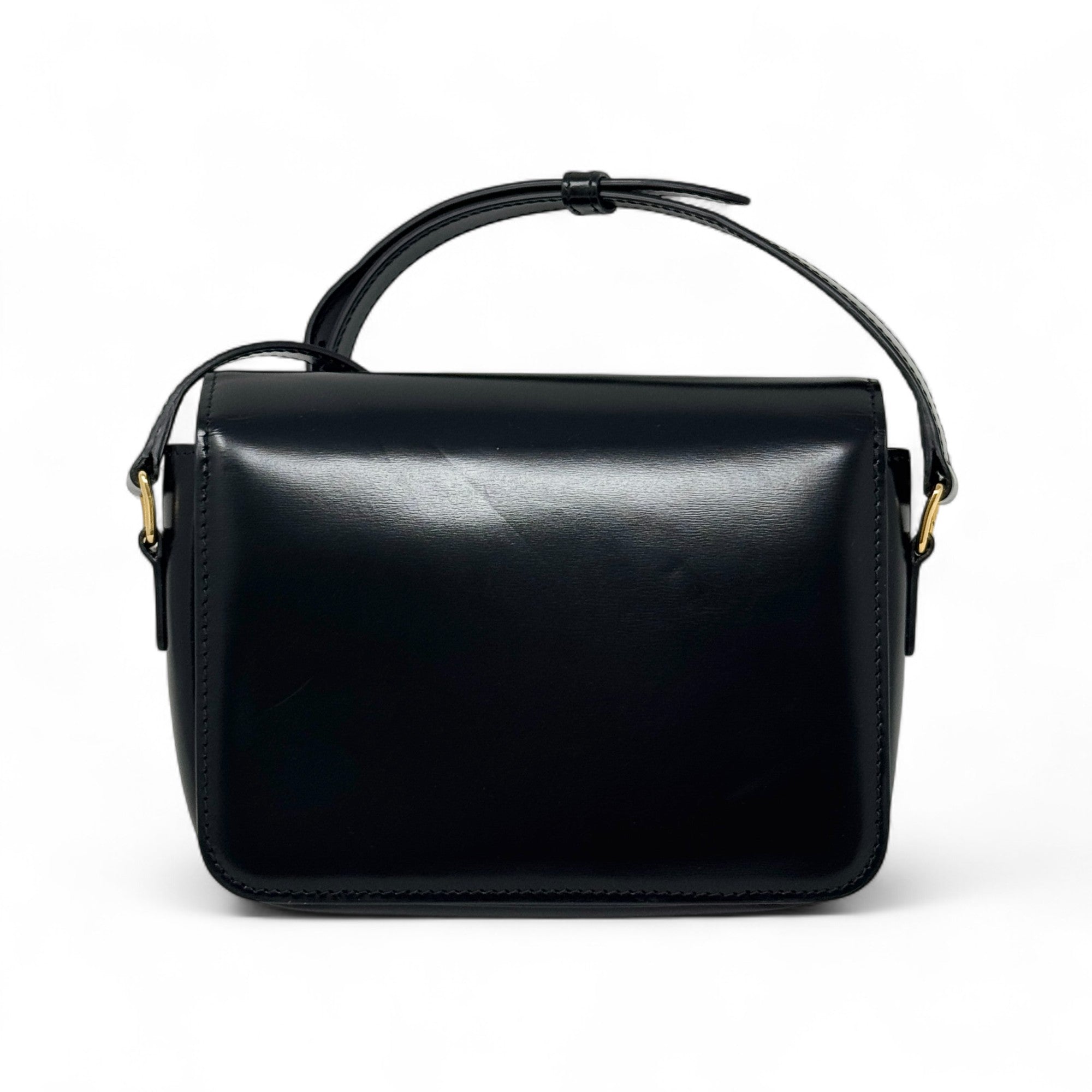 Celine Black Calfskin Triomphe Teen Bag