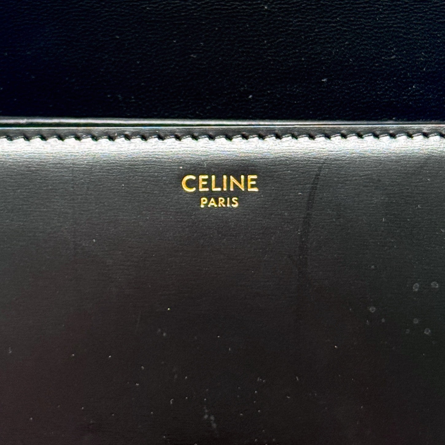 Celine Black Calfskin Triomphe Teen Bag