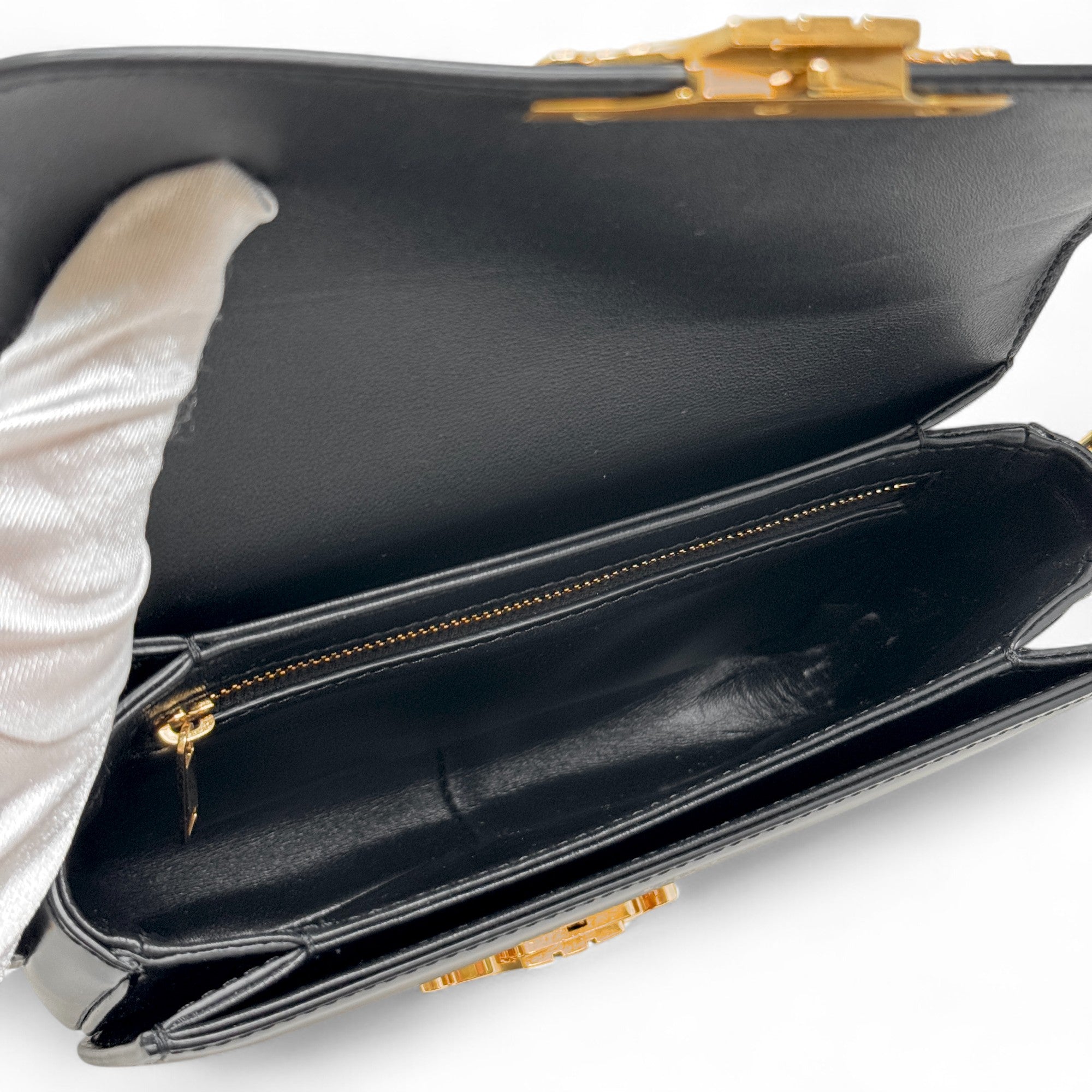 Celine Black Calfskin Triomphe Teen Bag