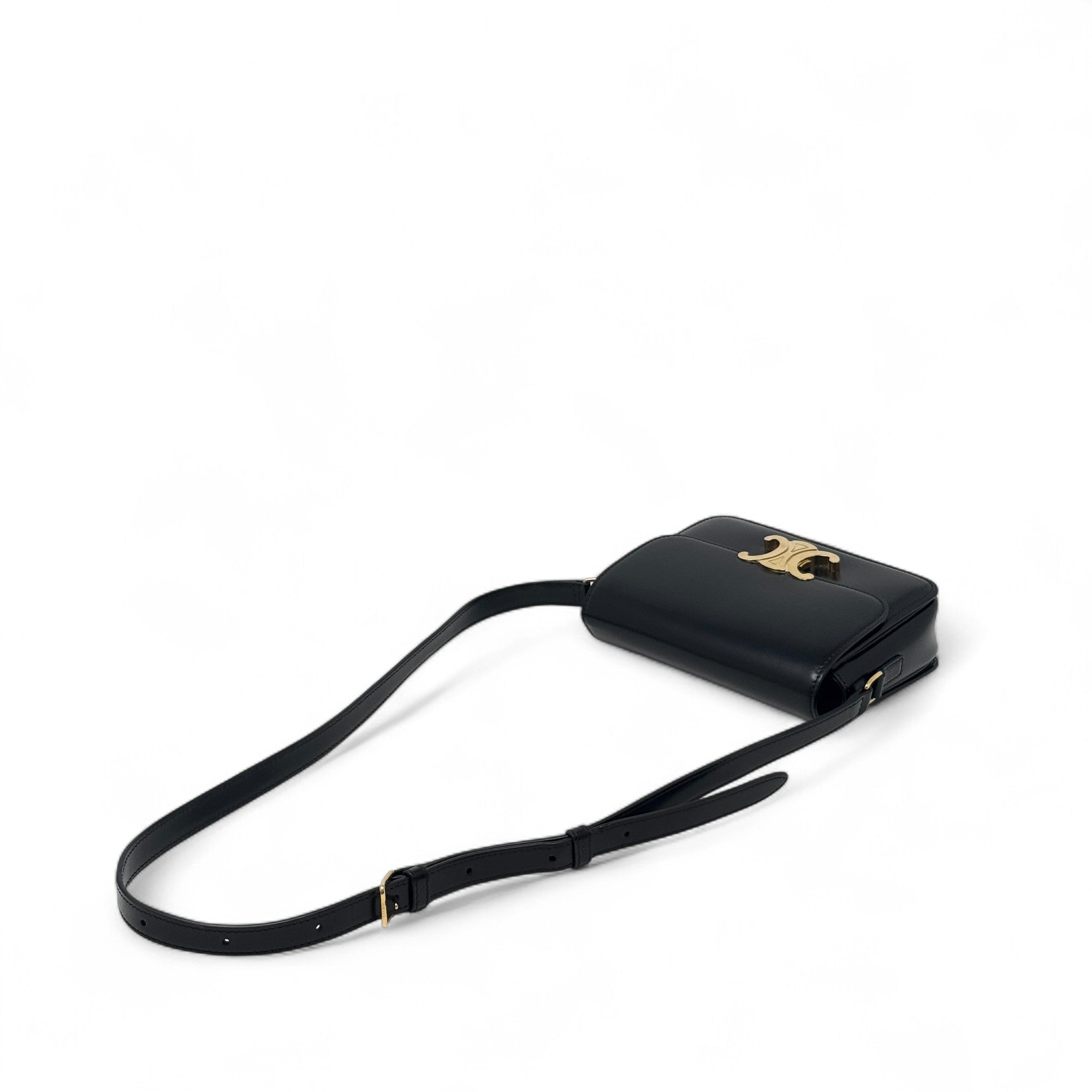 Celine Black Calfskin Triomphe Teen Bag