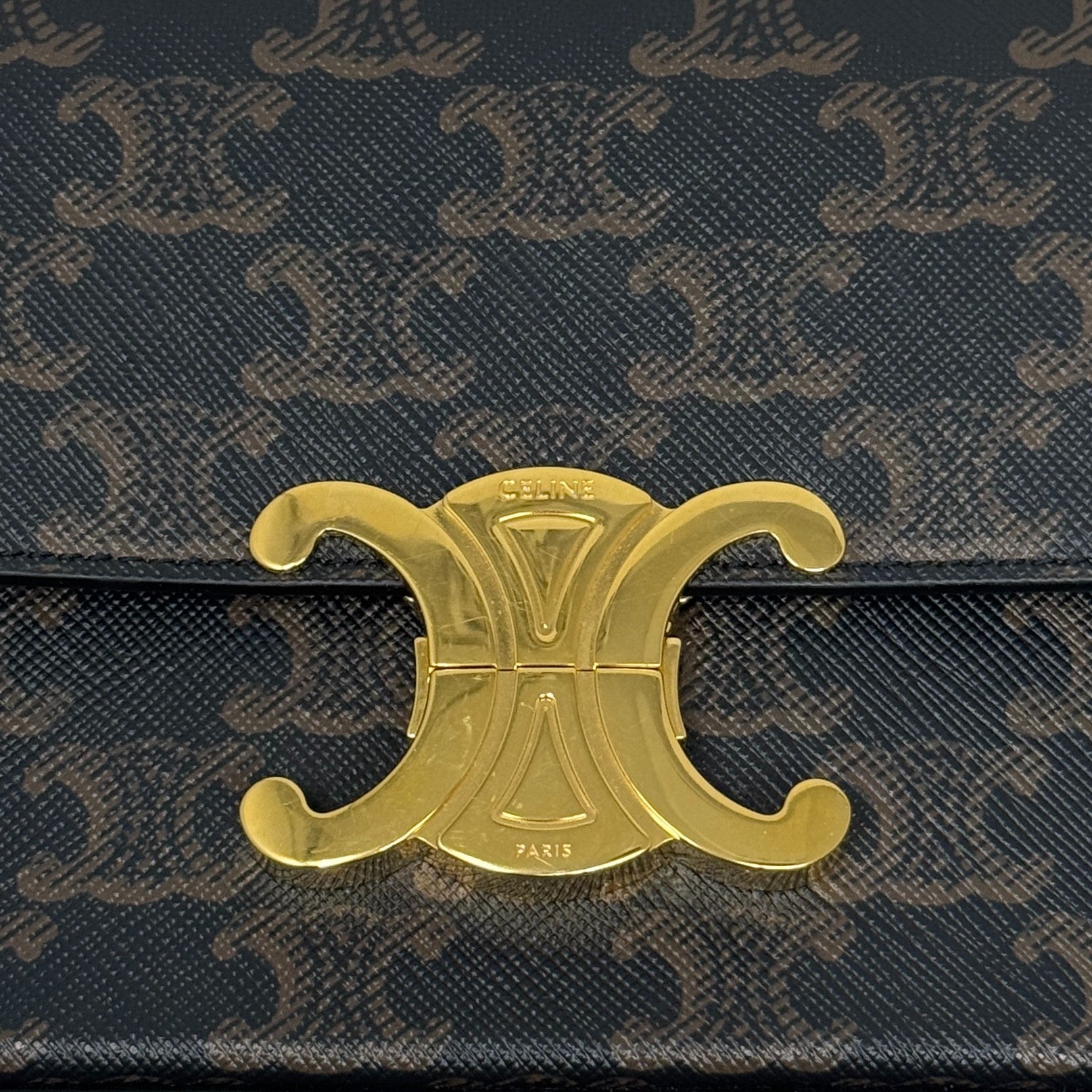 Celine Tan Triomphe Claude Shoulder Bag