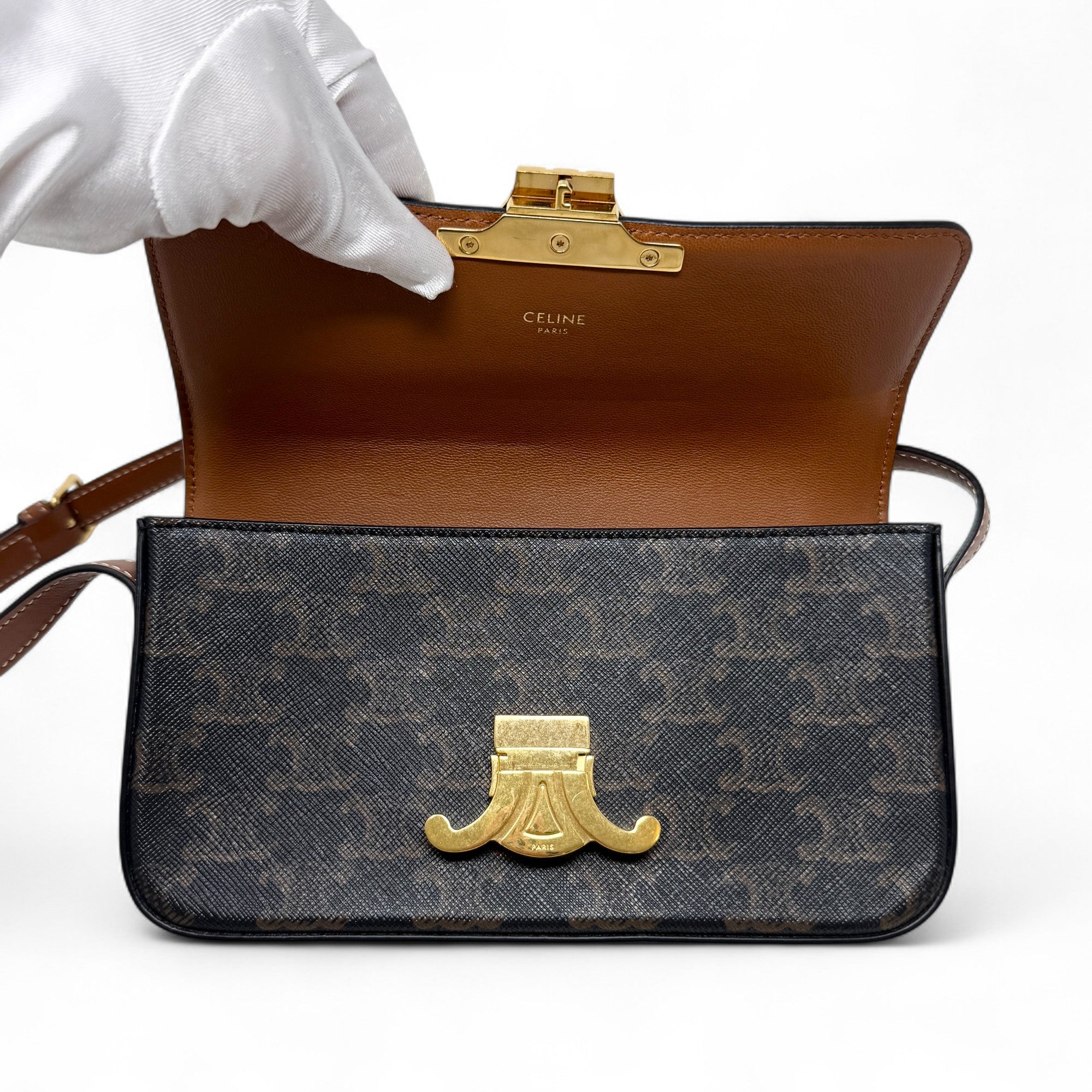 Celine Tan Triomphe Claude Shoulder Bag