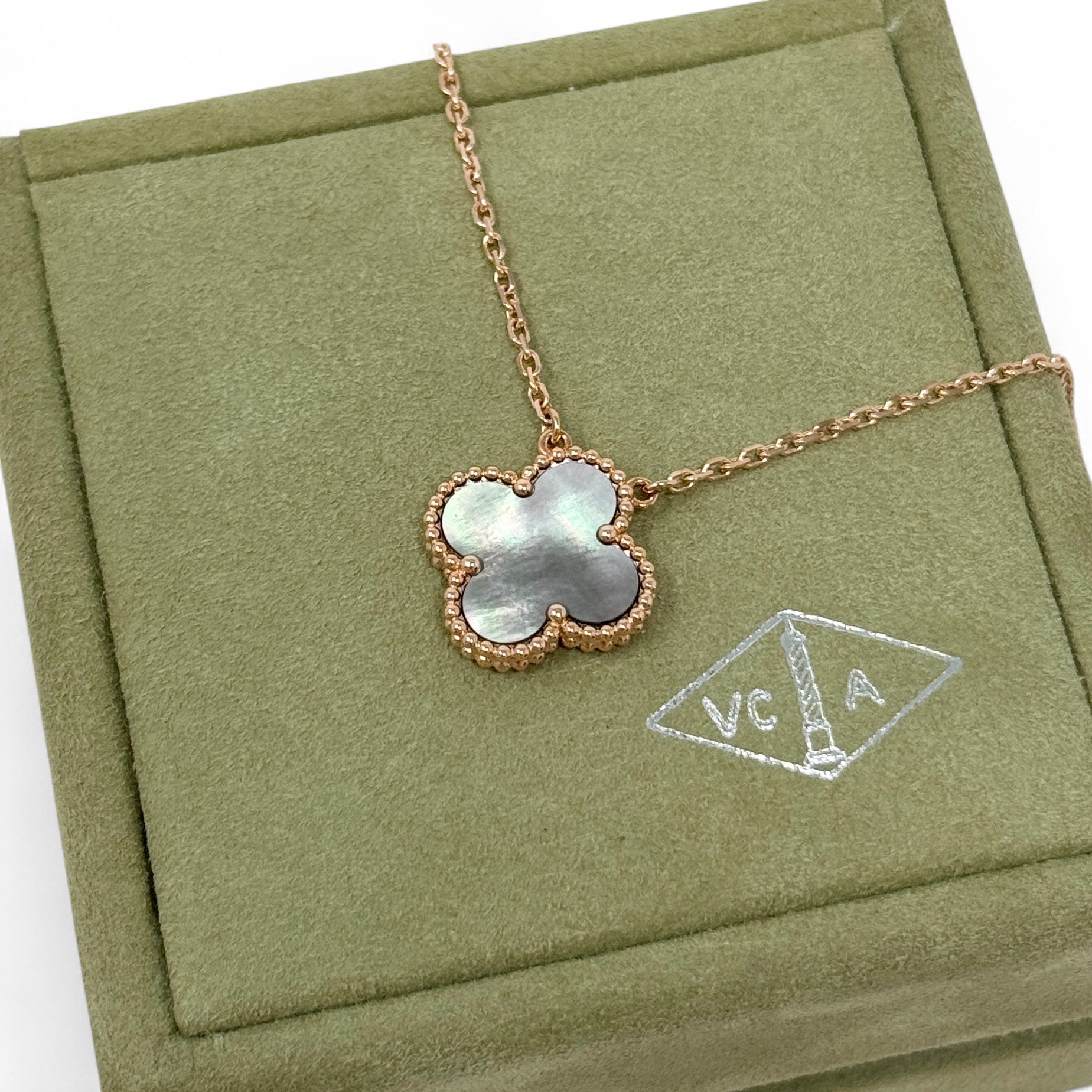 Van Cleef & Arpels Grey MOP Vintage Alphambra Pendant