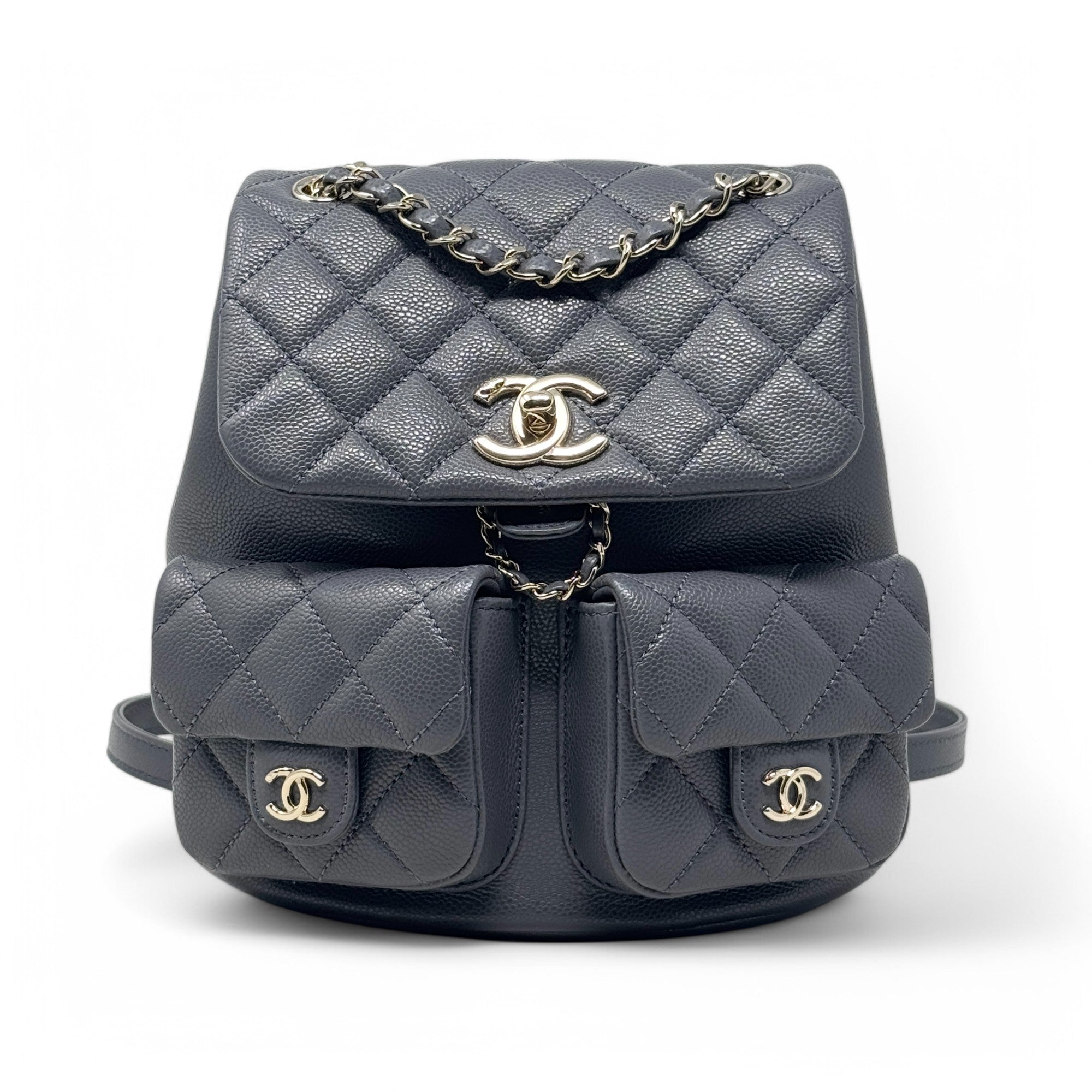 Chanel Grey Mini Duma Pockets Backpack