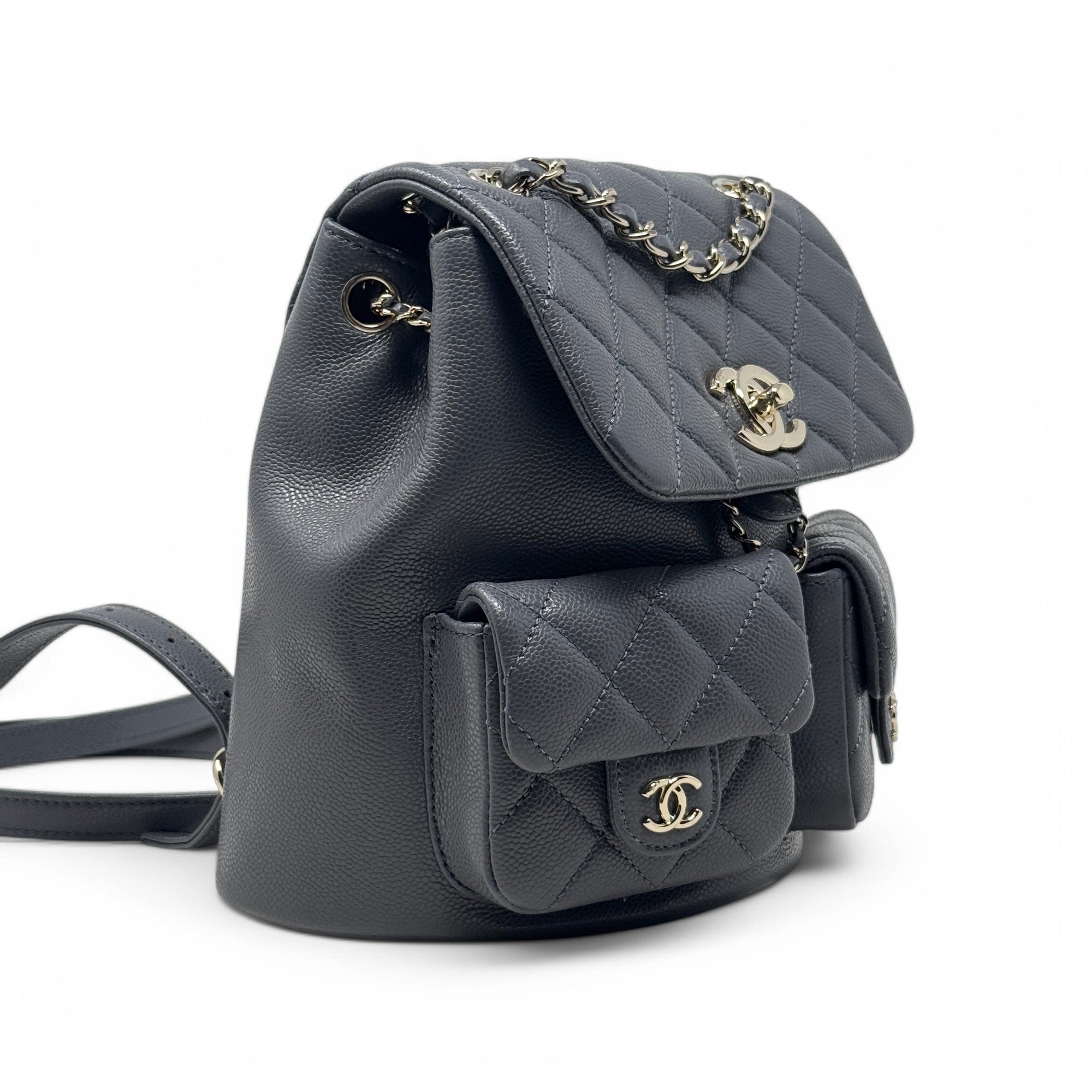 Chanel Grey Mini Duma Pockets Backpack