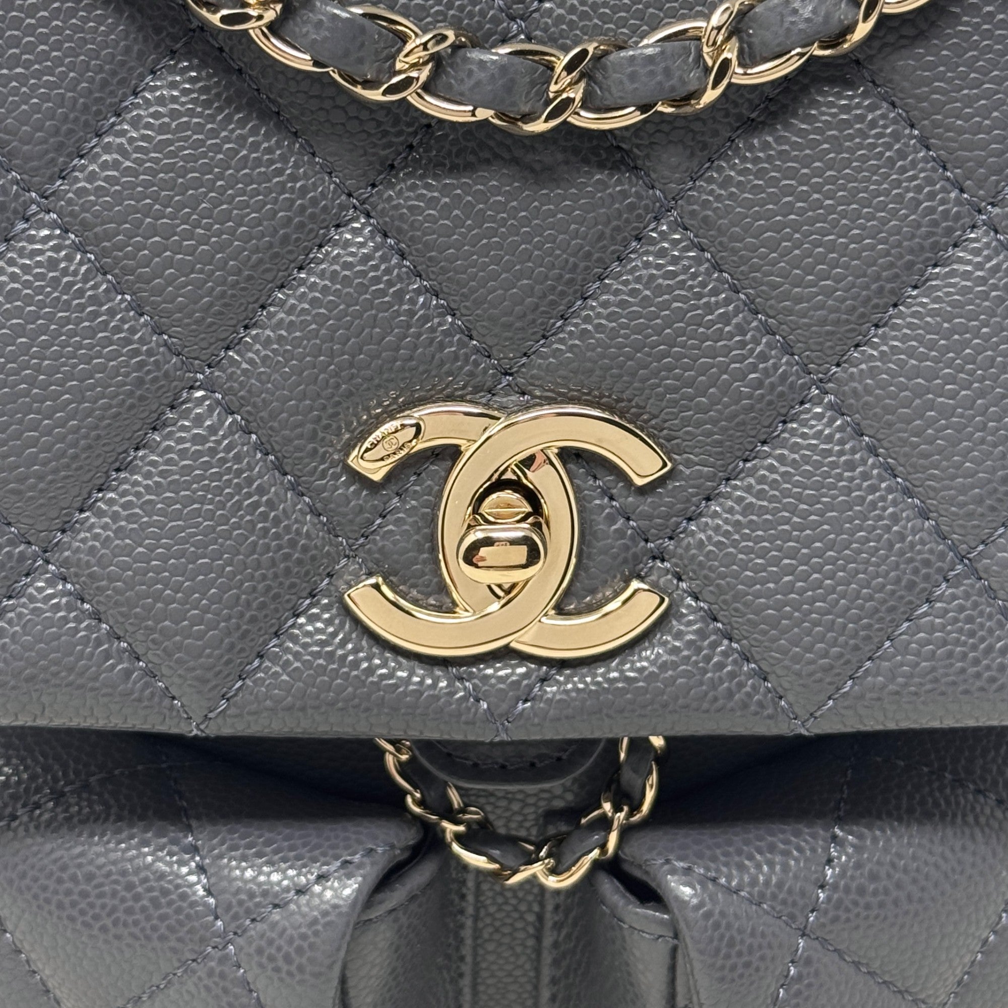 Chanel Grey Mini Duma Pockets Backpack