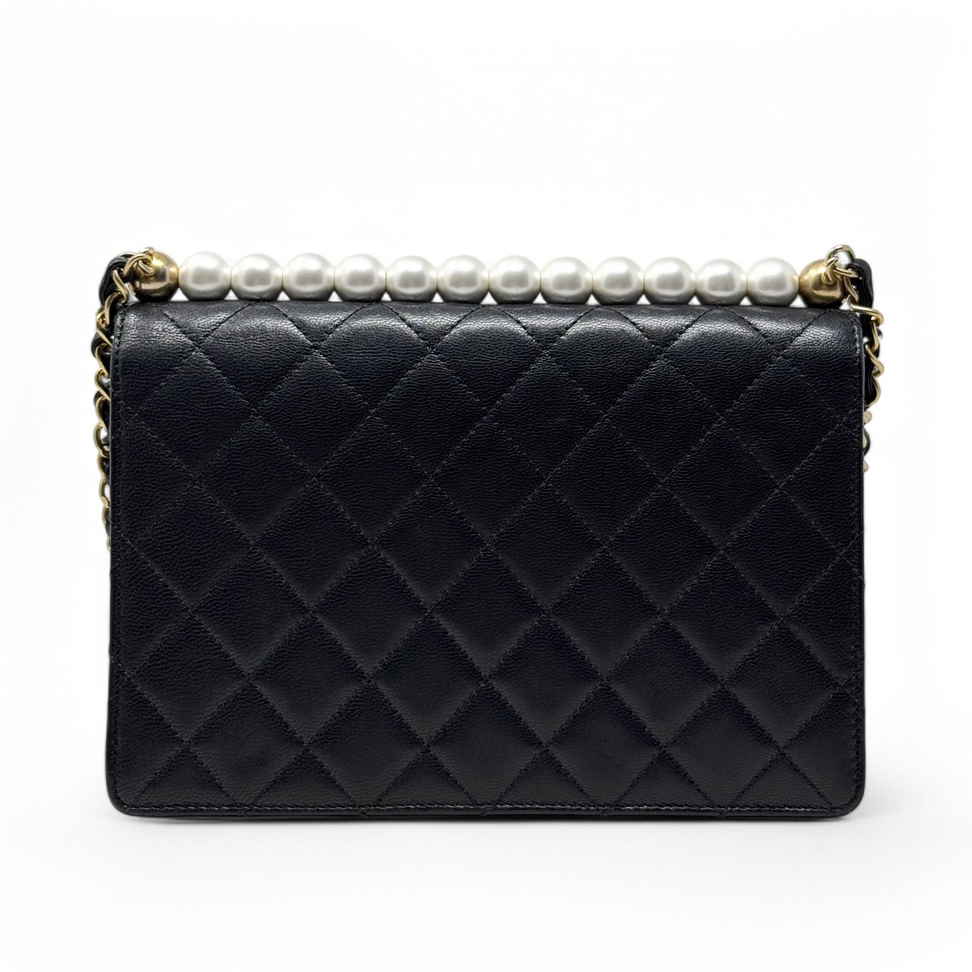 Chanel Black Small Chic Pearl Flap
