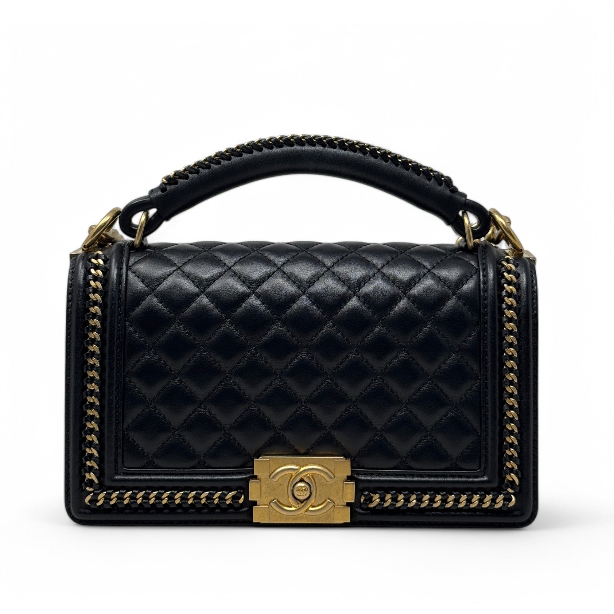 Chanel Black Medium Boy Top Handle