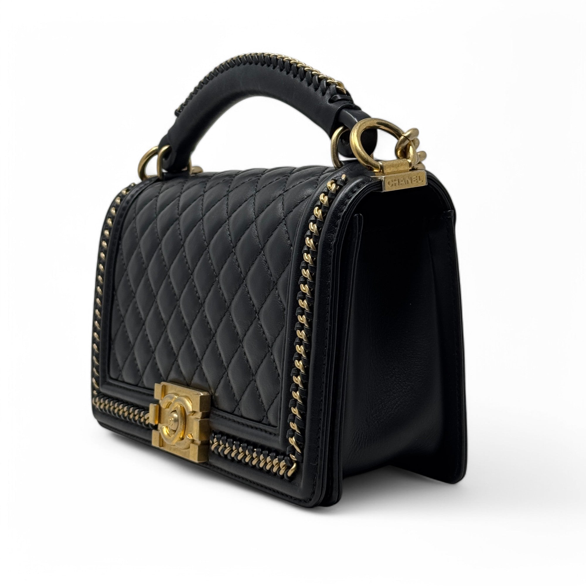 Chanel Black Medium Boy Top Handle