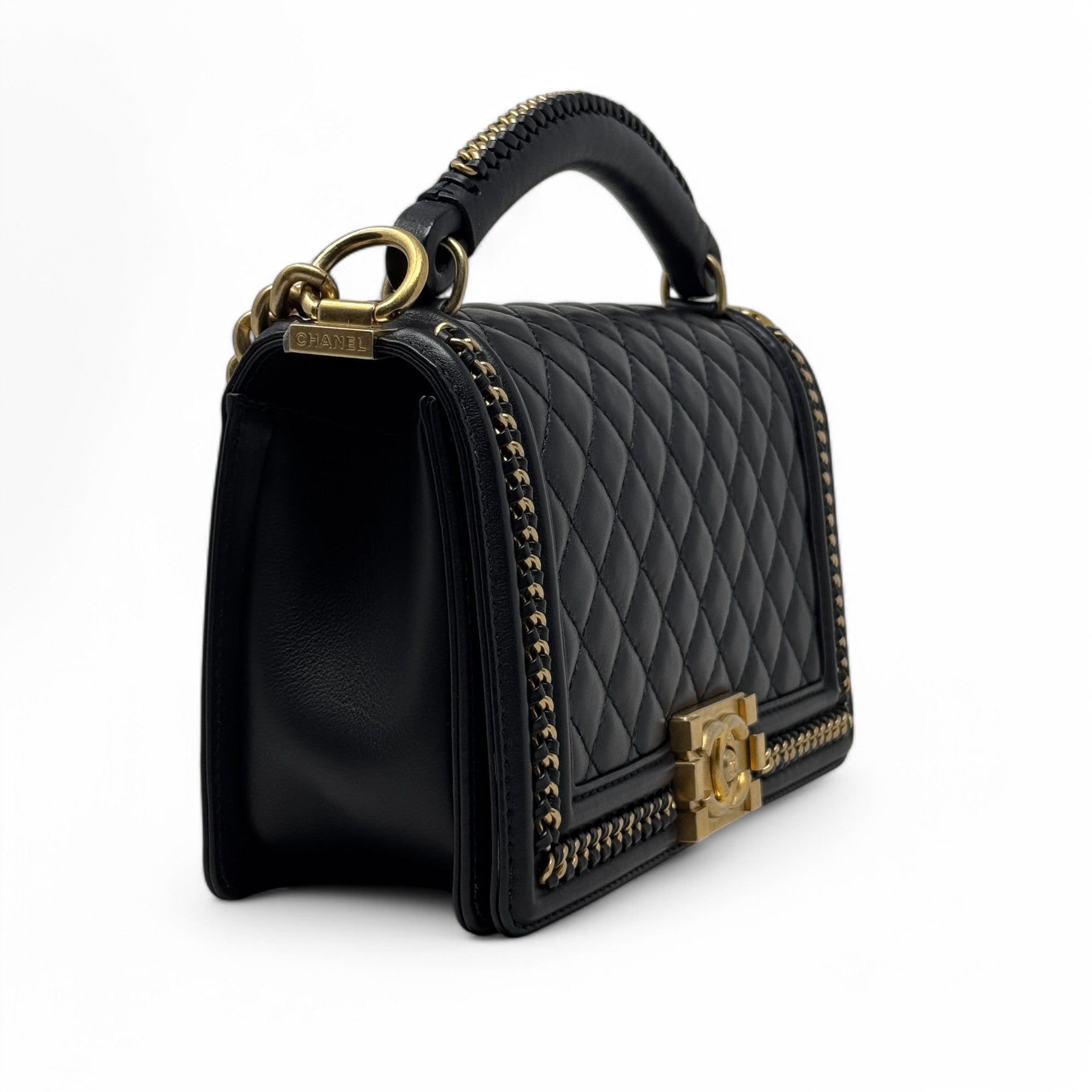 Chanel Black Medium Boy Top Handle