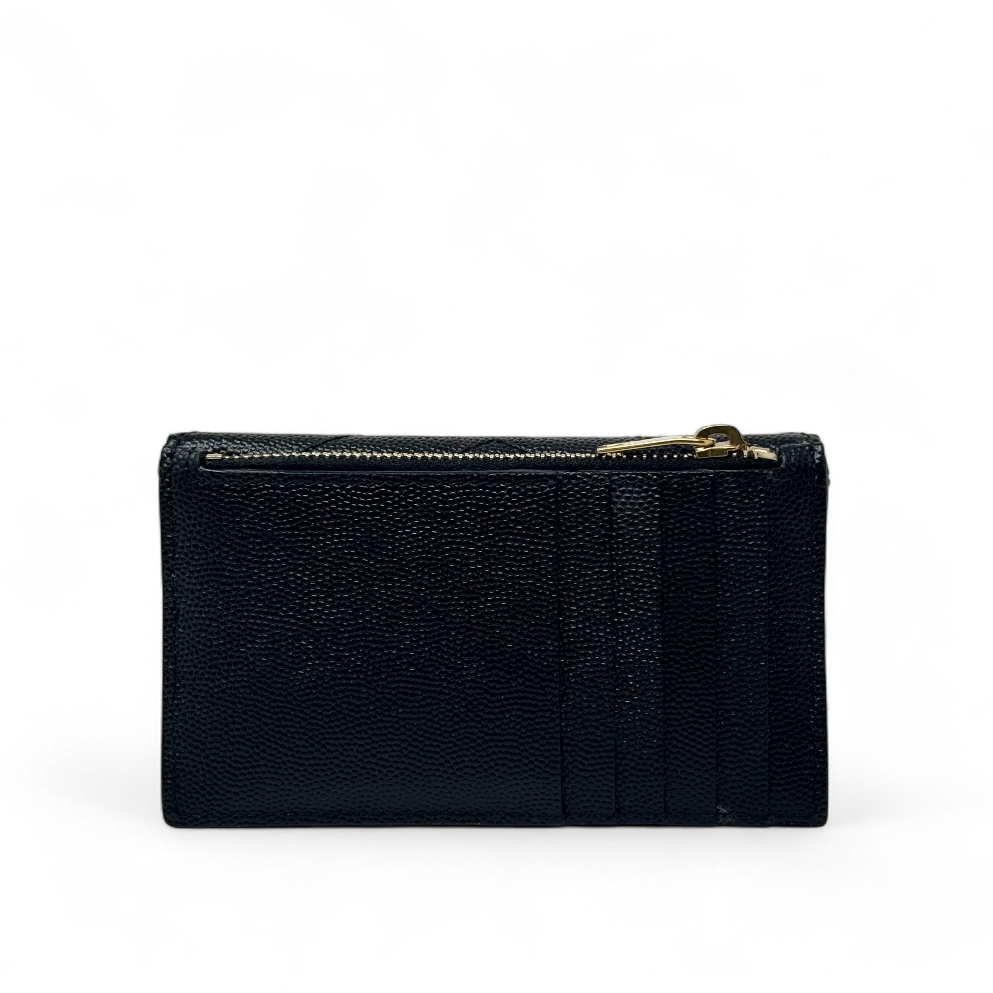 Saint Laurent Black Cassandre Fragments Wallet