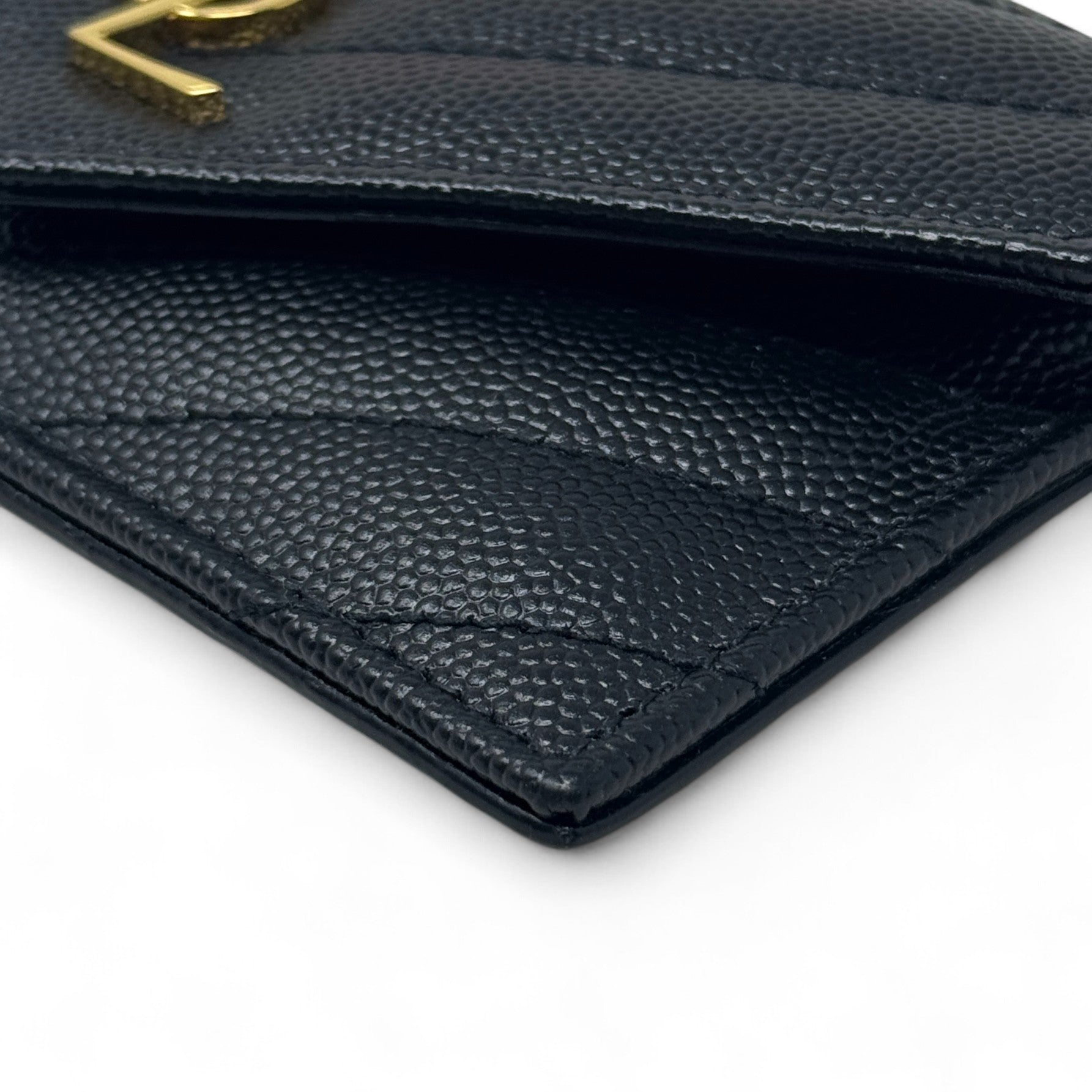 Saint Laurent Black Cassandre Fragments Wallet