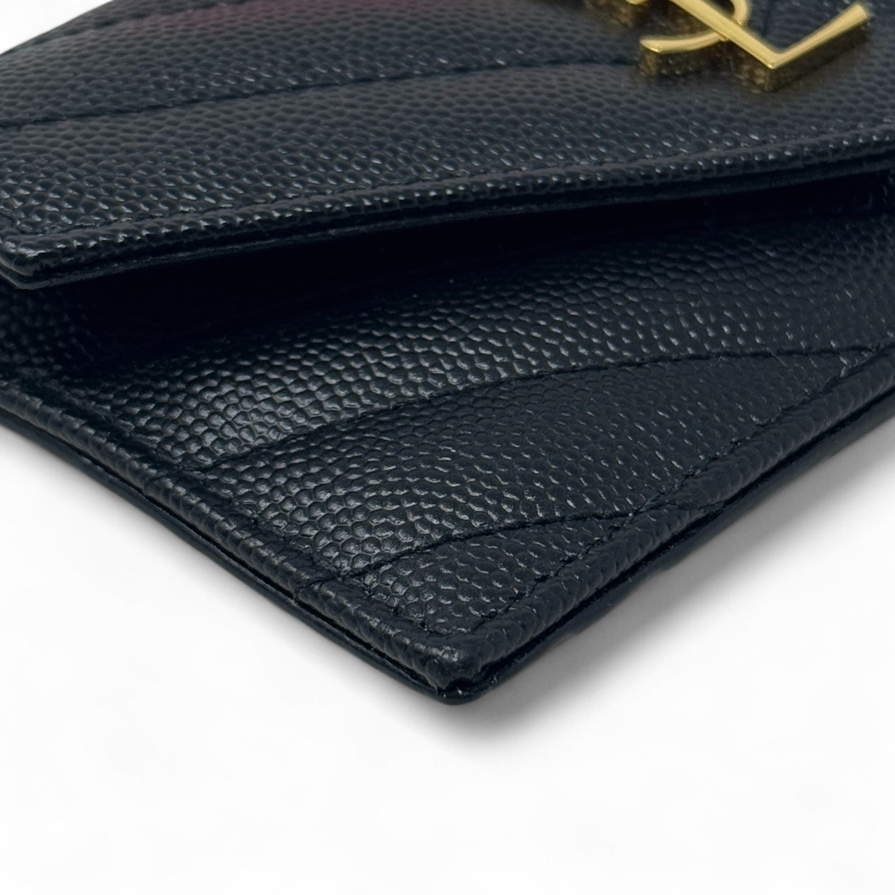 Saint Laurent Black Cassandre Fragments Wallet