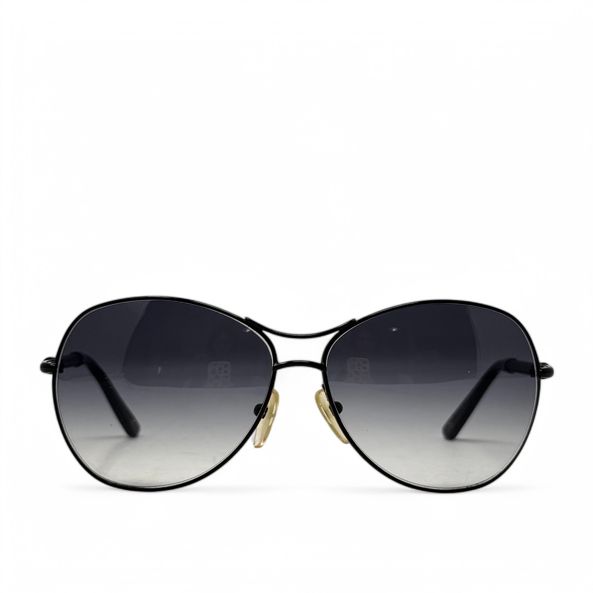 Bottega Veneta Black Aviator Gradient Sunglasses