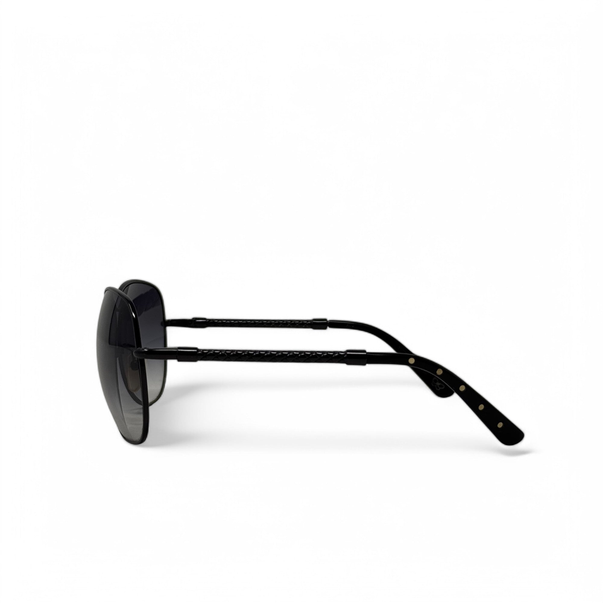 Bottega Veneta Black Aviator Gradient Sunglasses
