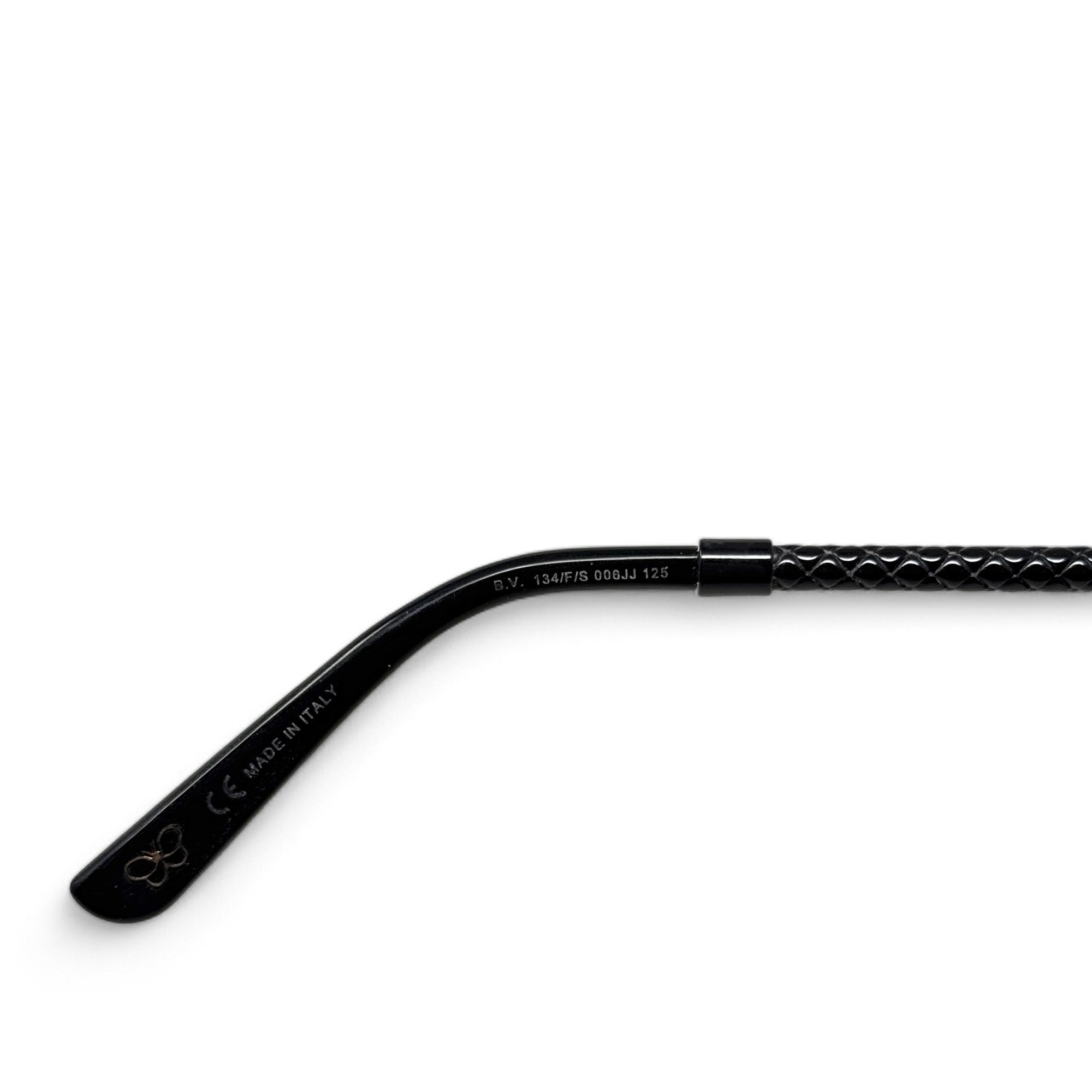 Bottega Veneta Black Aviator Gradient Sunglasses