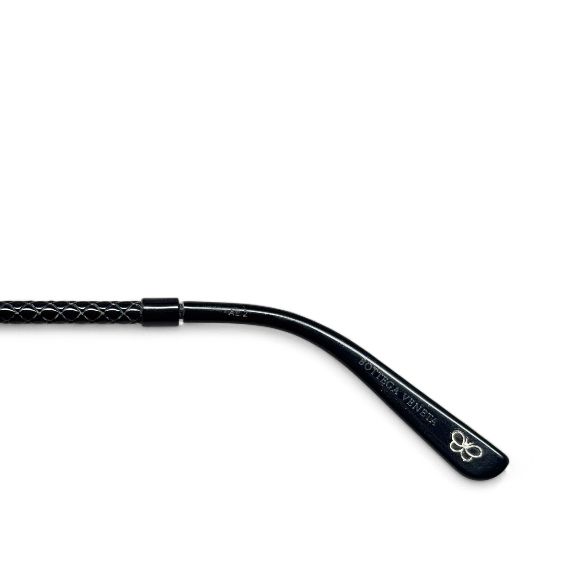 Bottega Veneta Black Aviator Gradient Sunglasses
