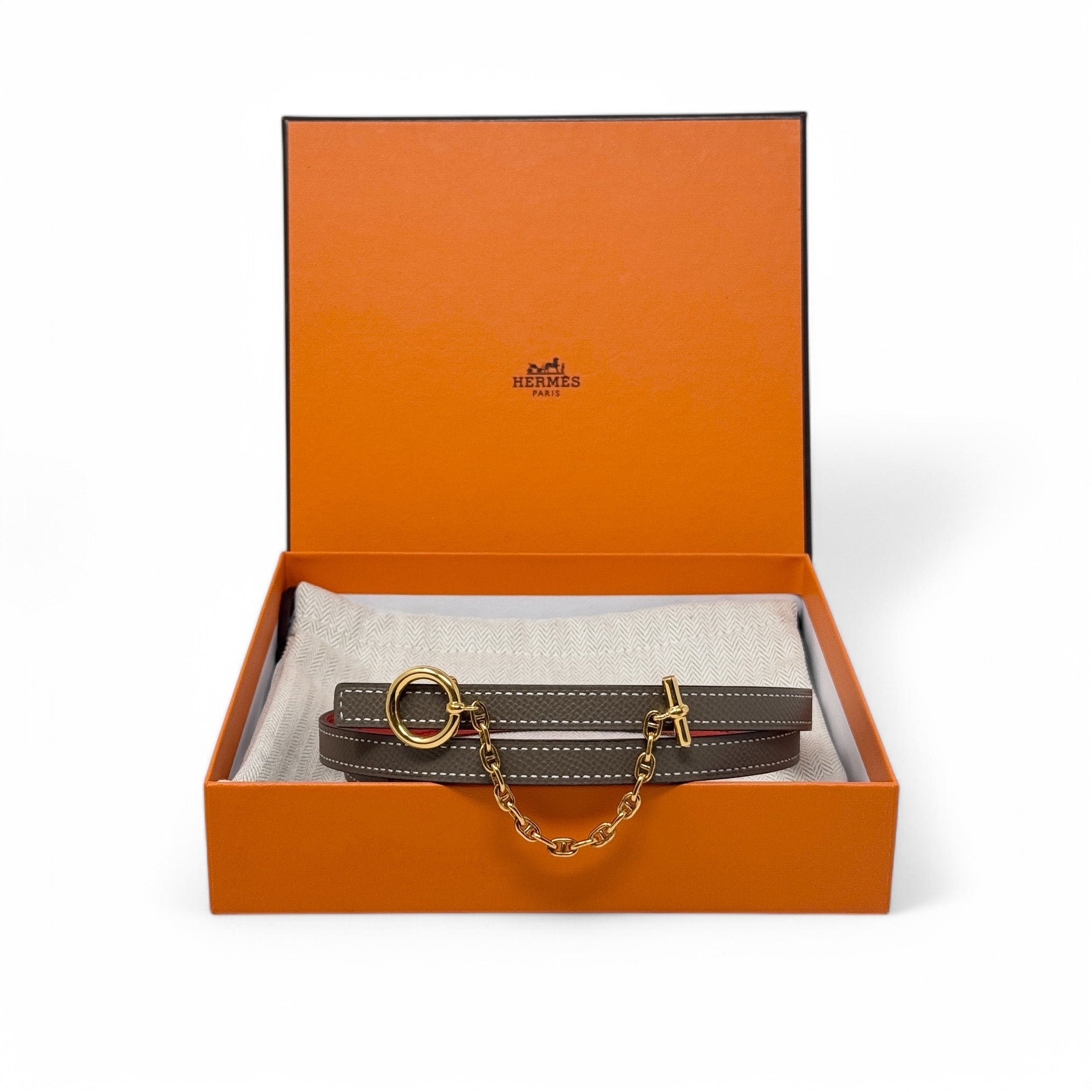 Hermes Reversible Carrousel Belt 85