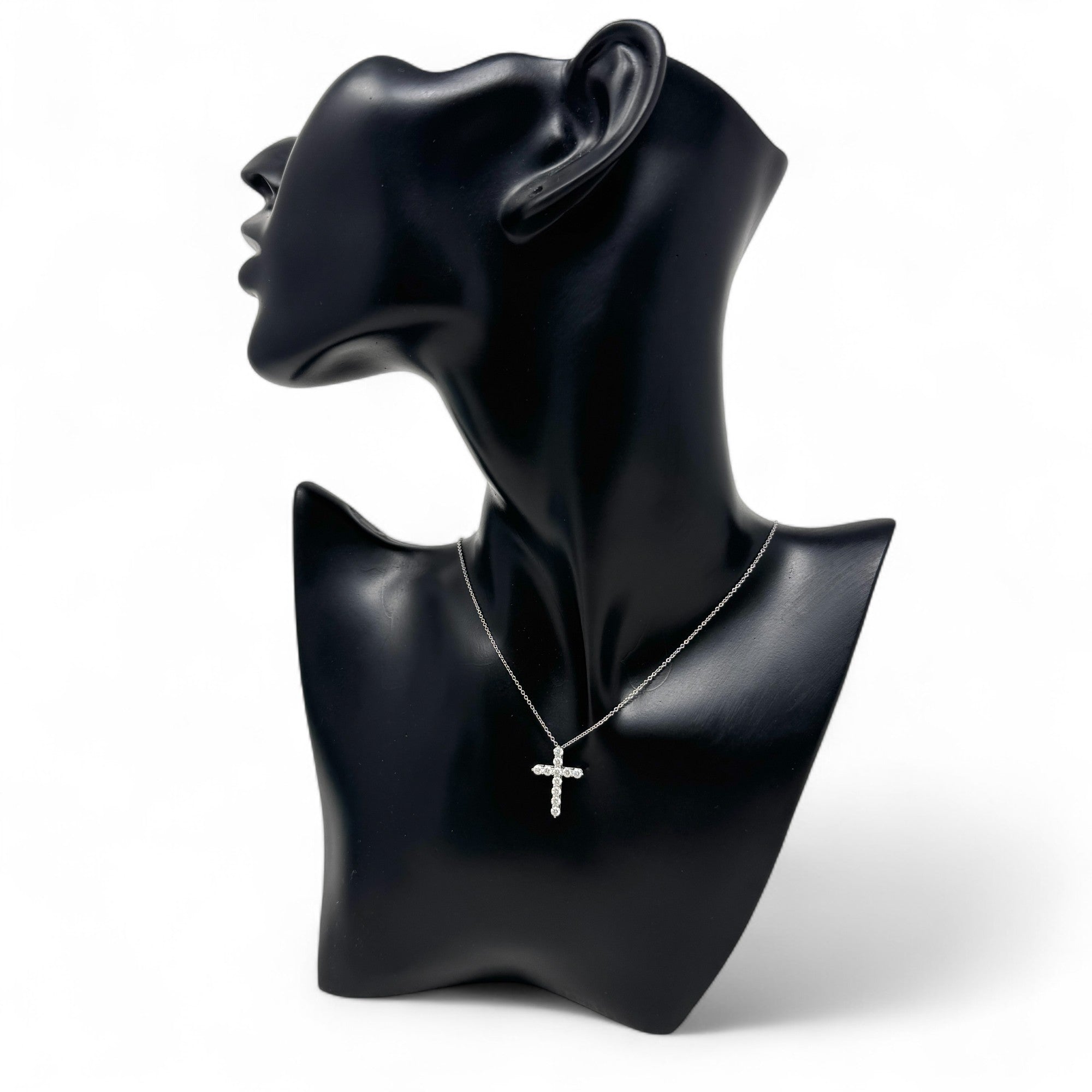 Tiffany & Co. Platinum Diamond Cross Necklace