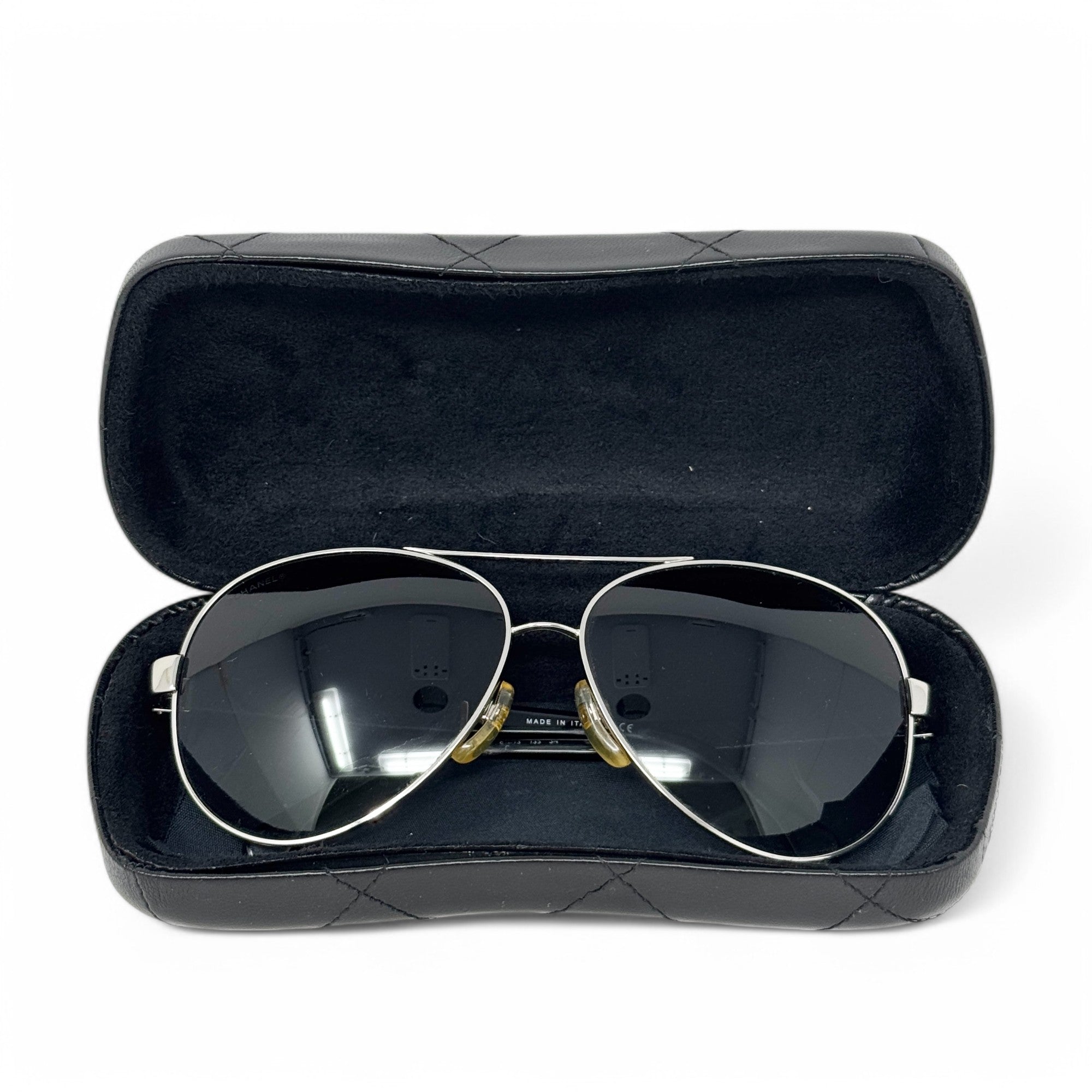 Chanel Black Aviator Sunglasses