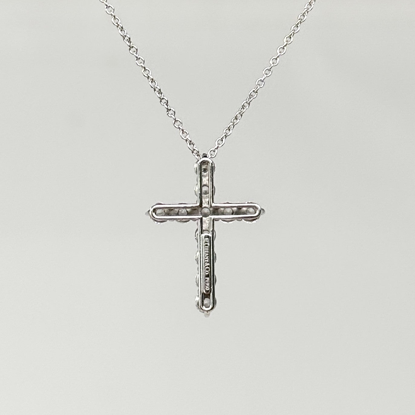 Tiffany & Co. Platinum Diamond Cross Necklace