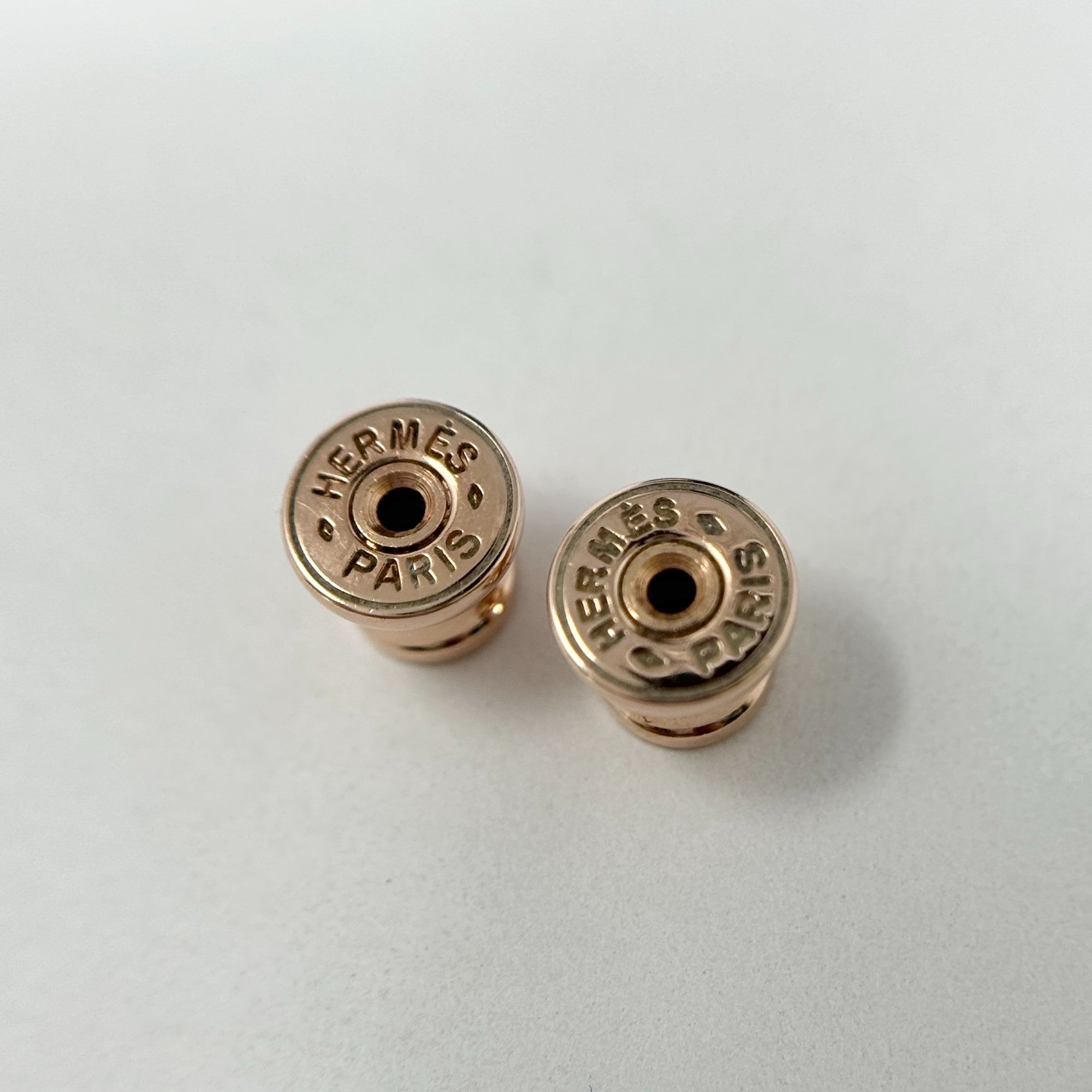 Hermes Noir Pop H Stud Earrings