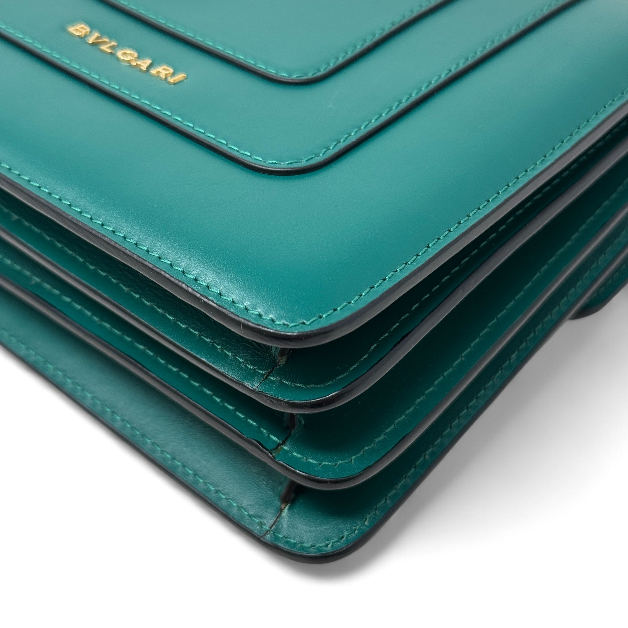 Bvlgari Green Serpenti Forever Top Handle Bag