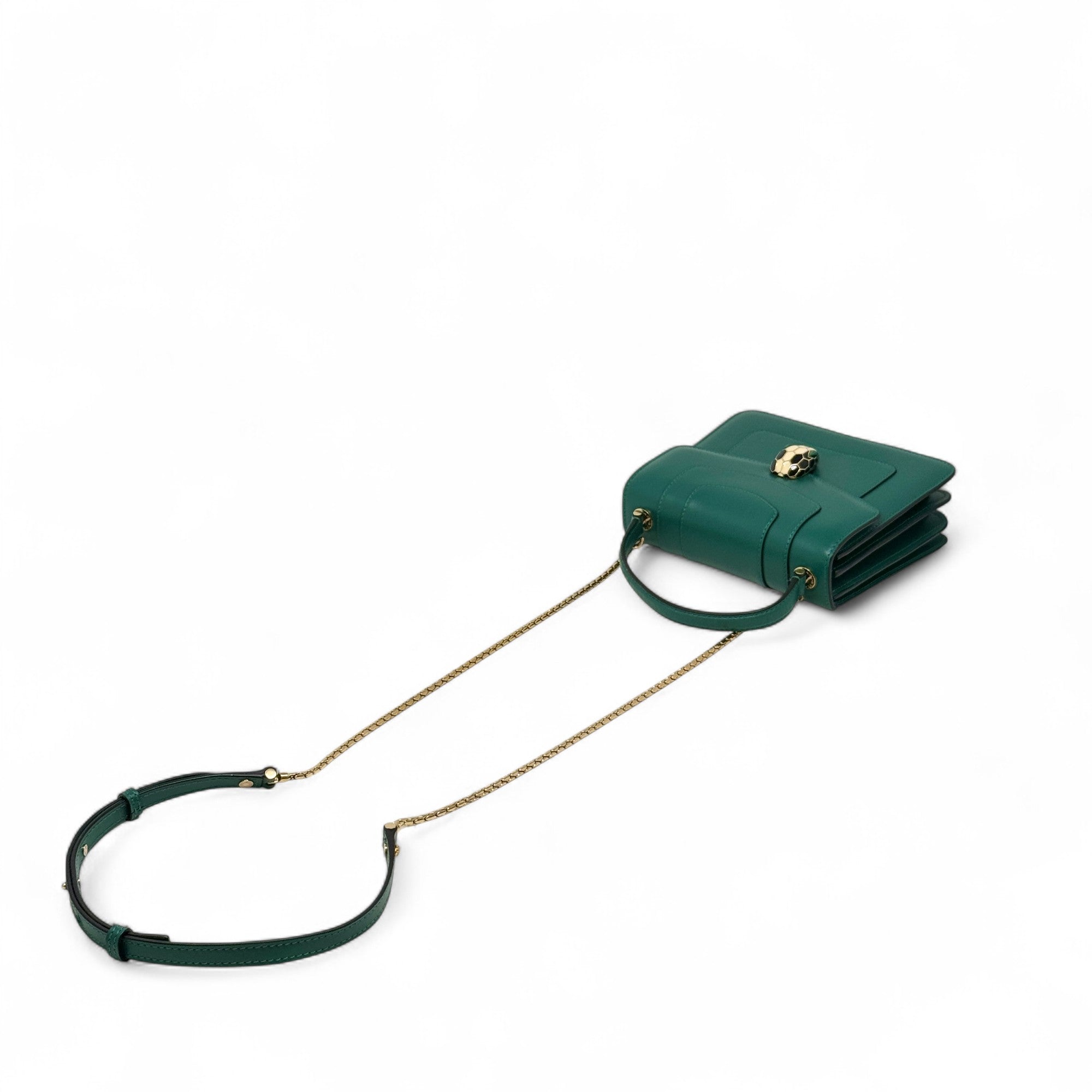 Bvlgari Green Serpenti Forever Top Handle Bag
