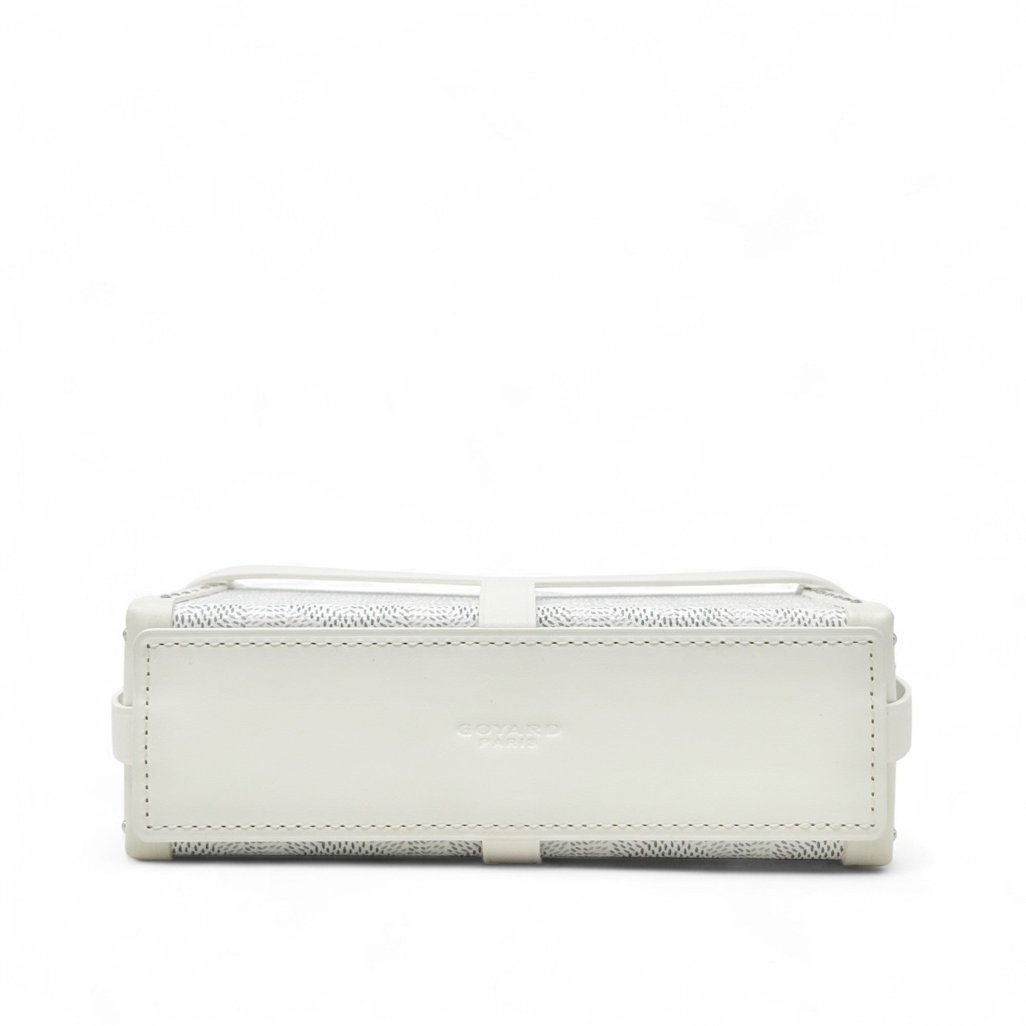 Goyard White Minaudière Trunk Bag