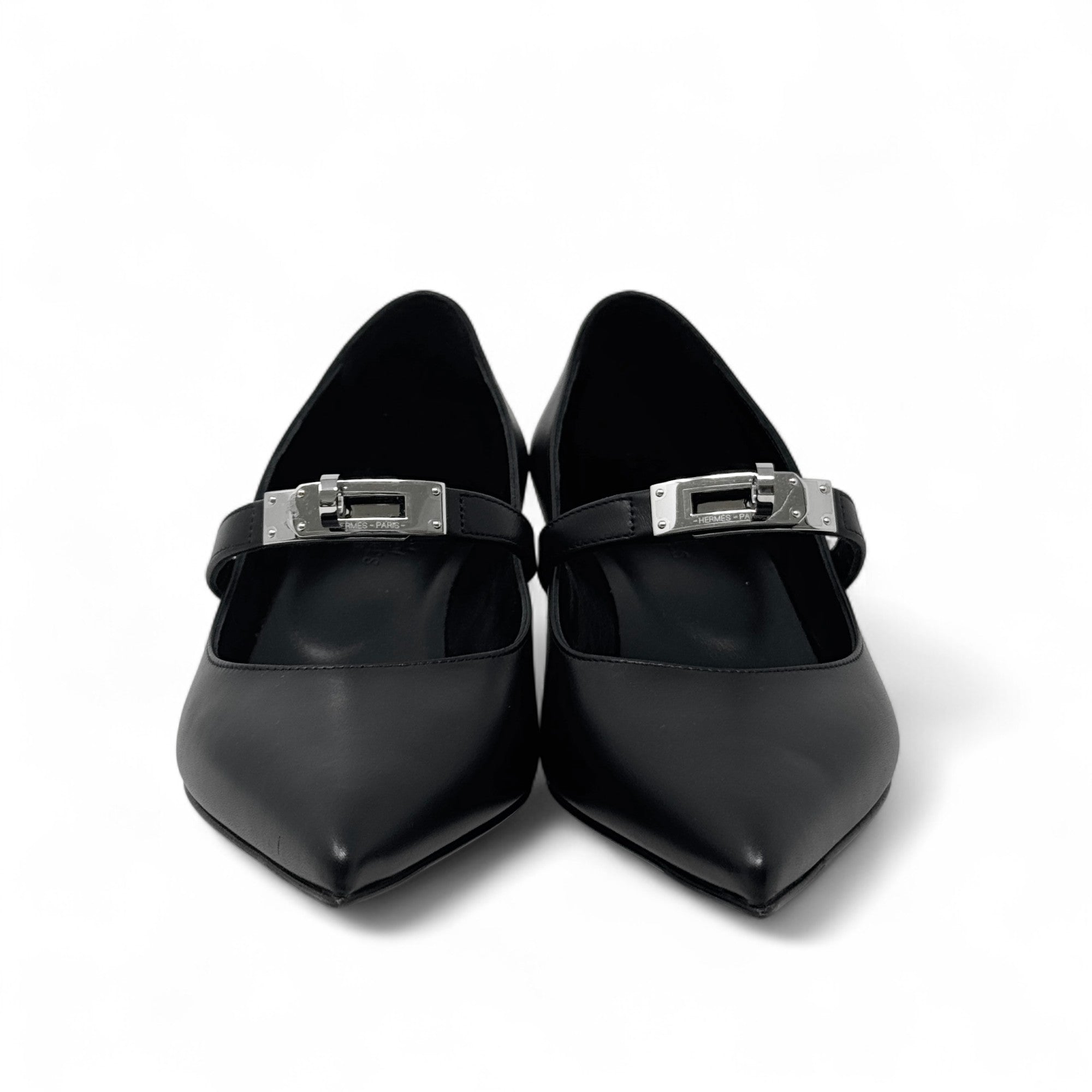 Hermes Noir Kiara Pumps 36