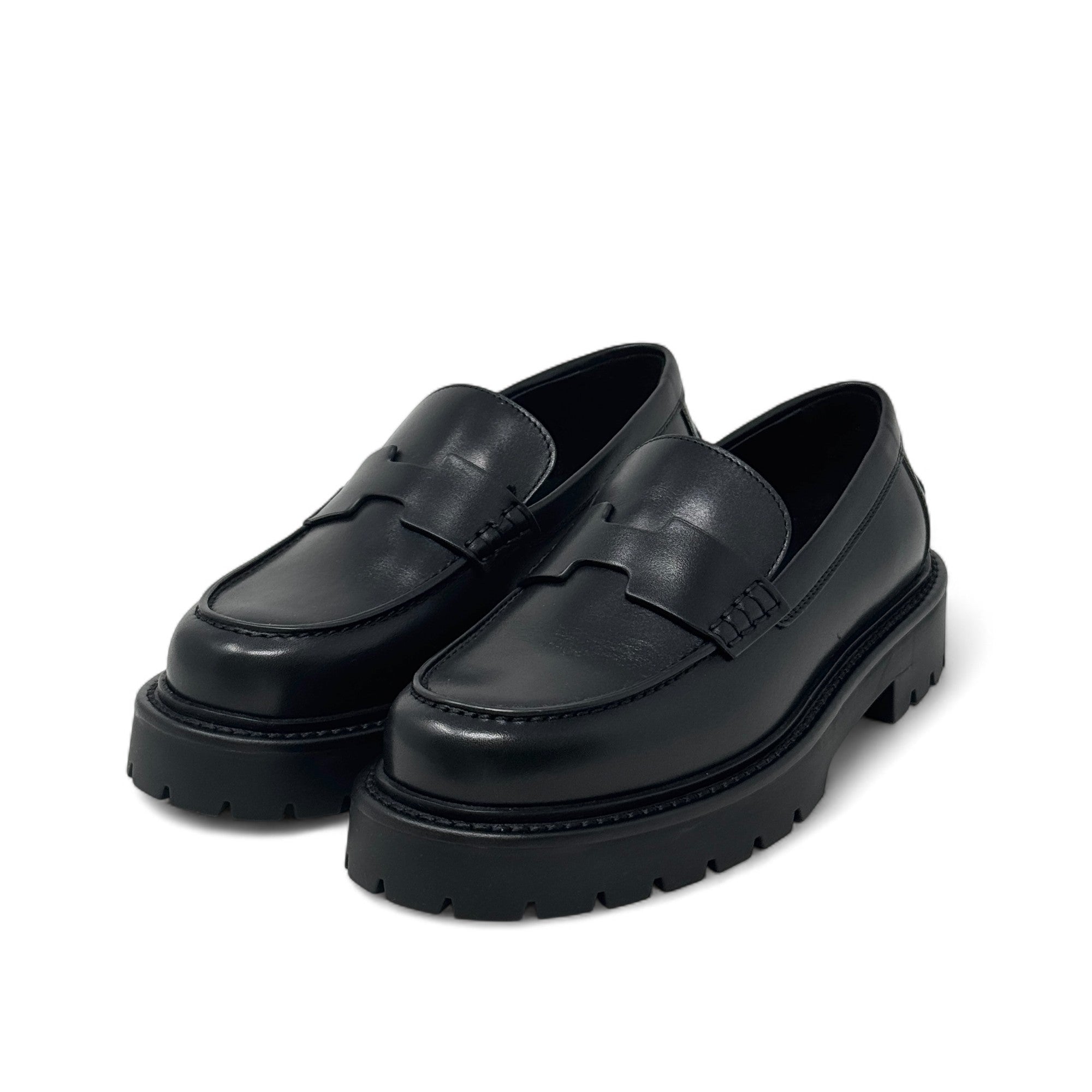 Hermes Noir Klement Loafers 42.5
