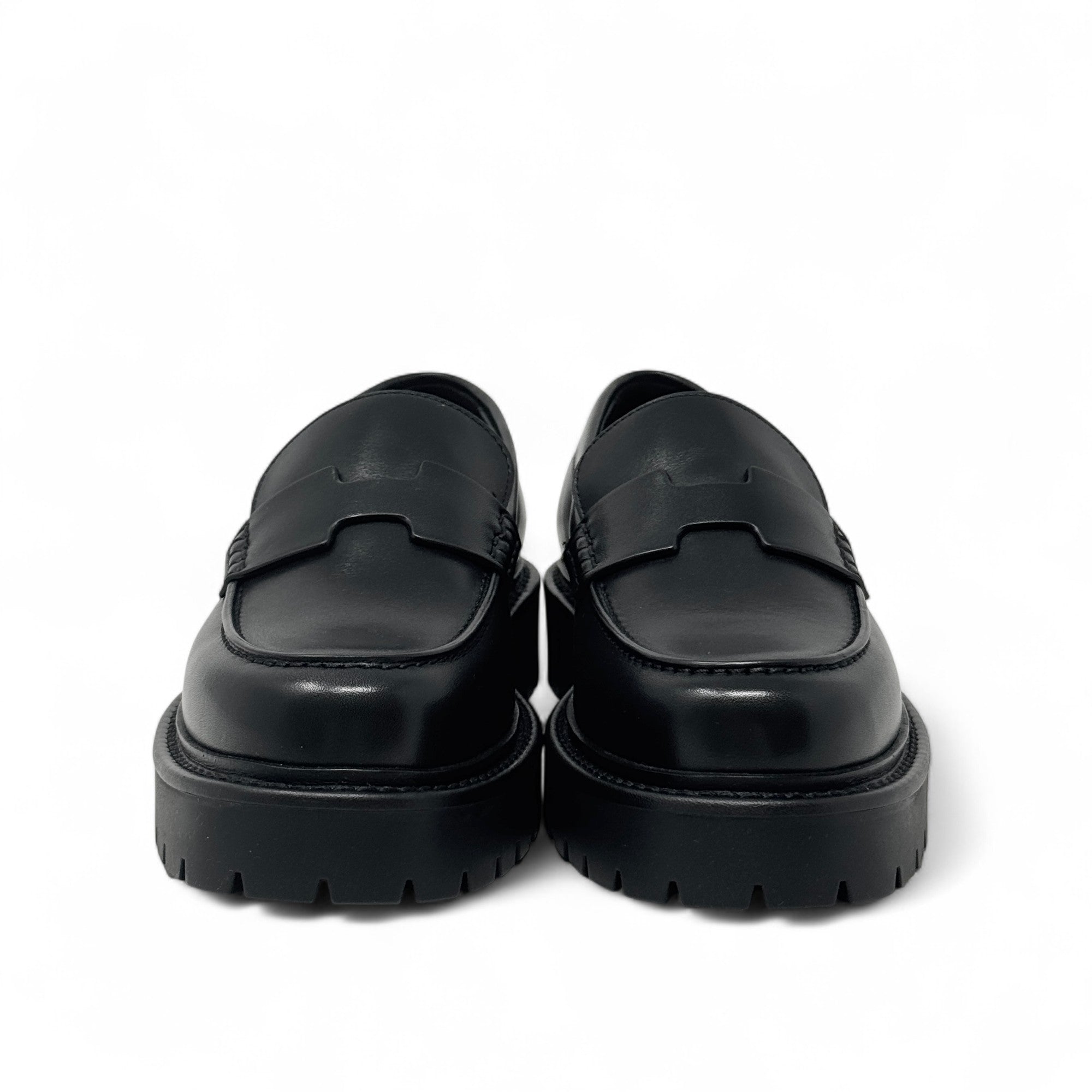 Hermes Noir Klement Loafers 42.5