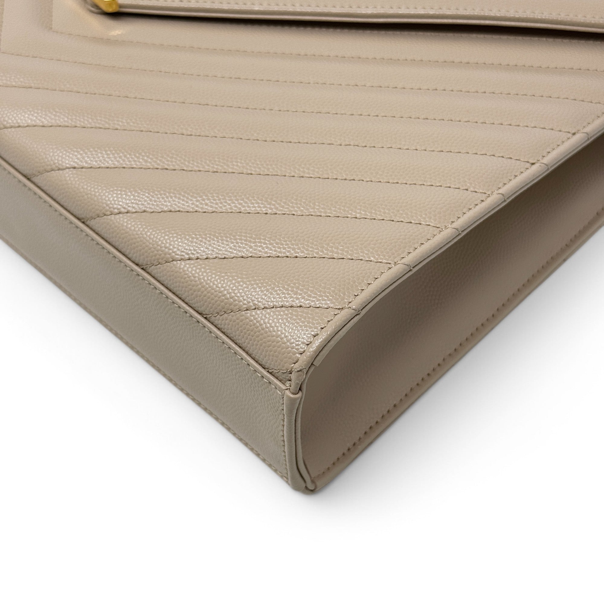 Saint Laurent Beige Large Envelope Bag