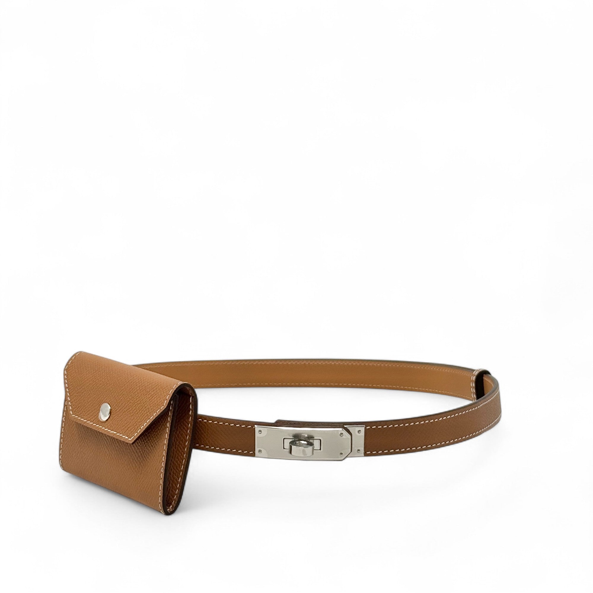 Hermes Gold Epsom Kelly Pocket Belt 70