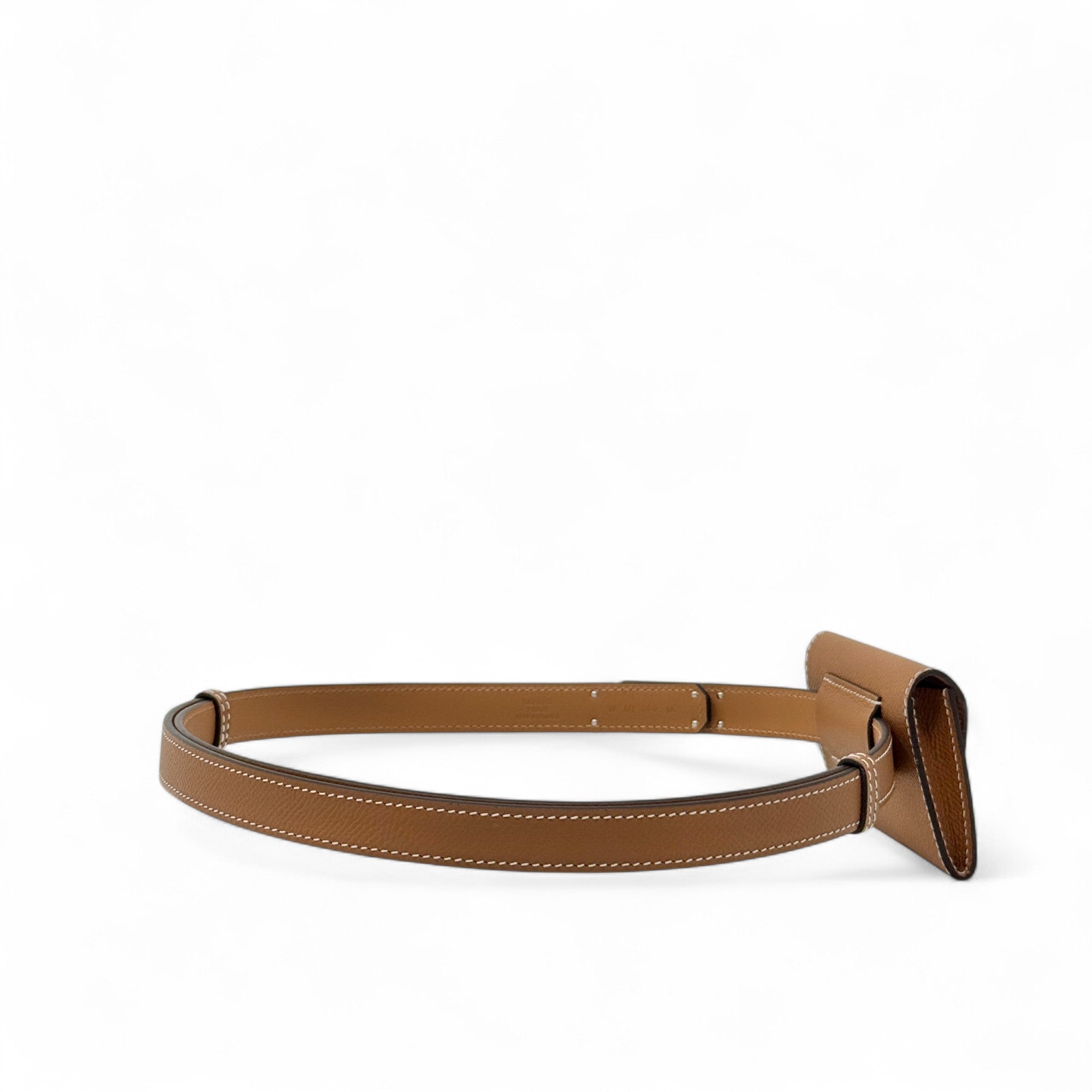 Hermes Gold Epsom Kelly Pocket Belt 70
