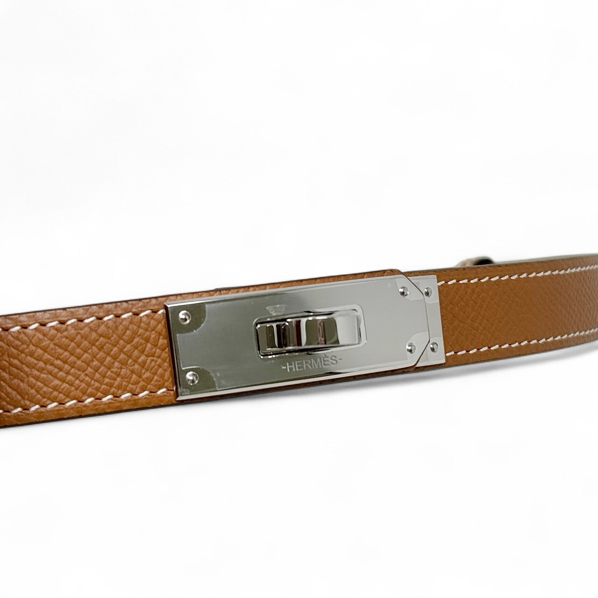 Hermes Gold Epsom Kelly Pocket Belt 70