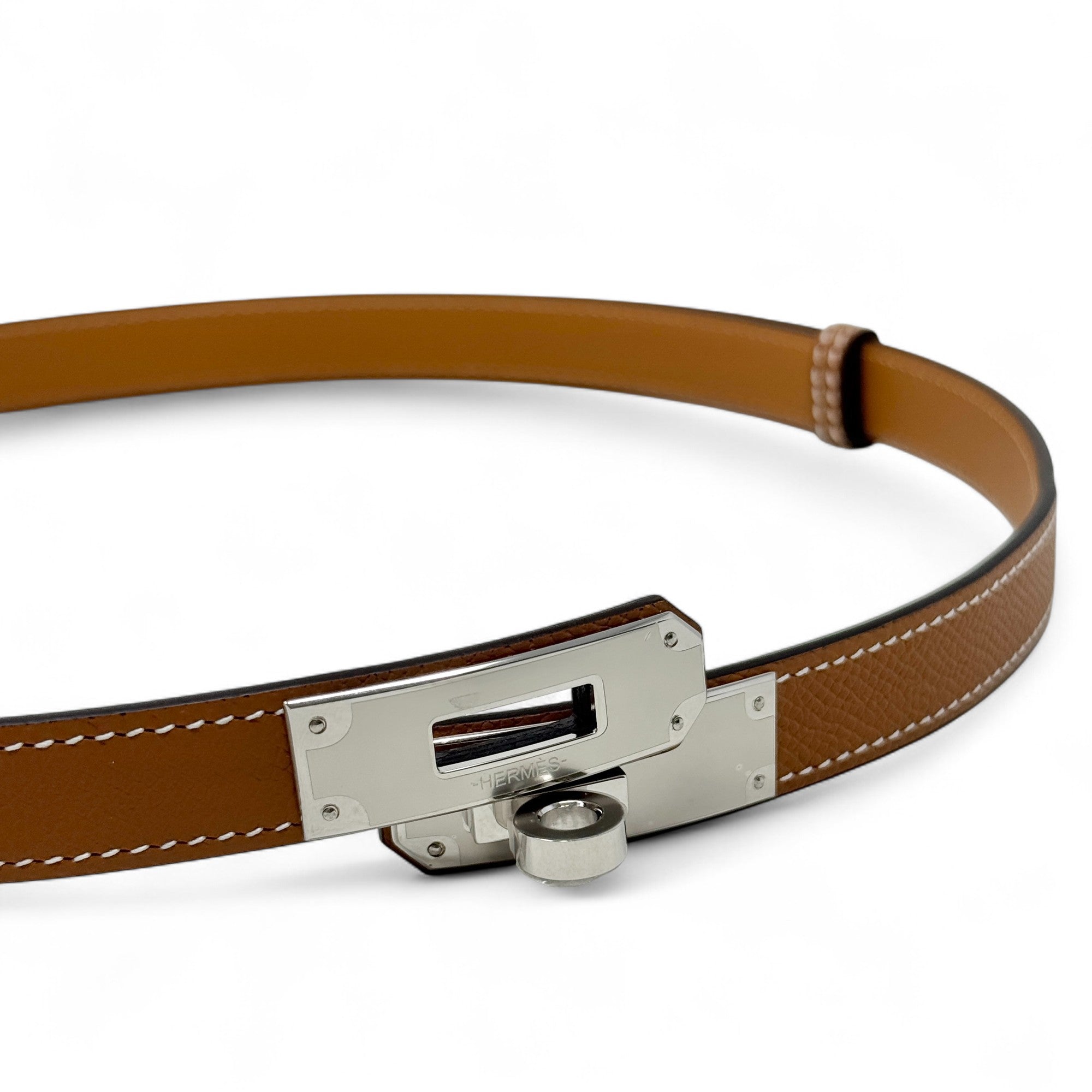 Hermes Gold Epsom Kelly Pocket Belt 70