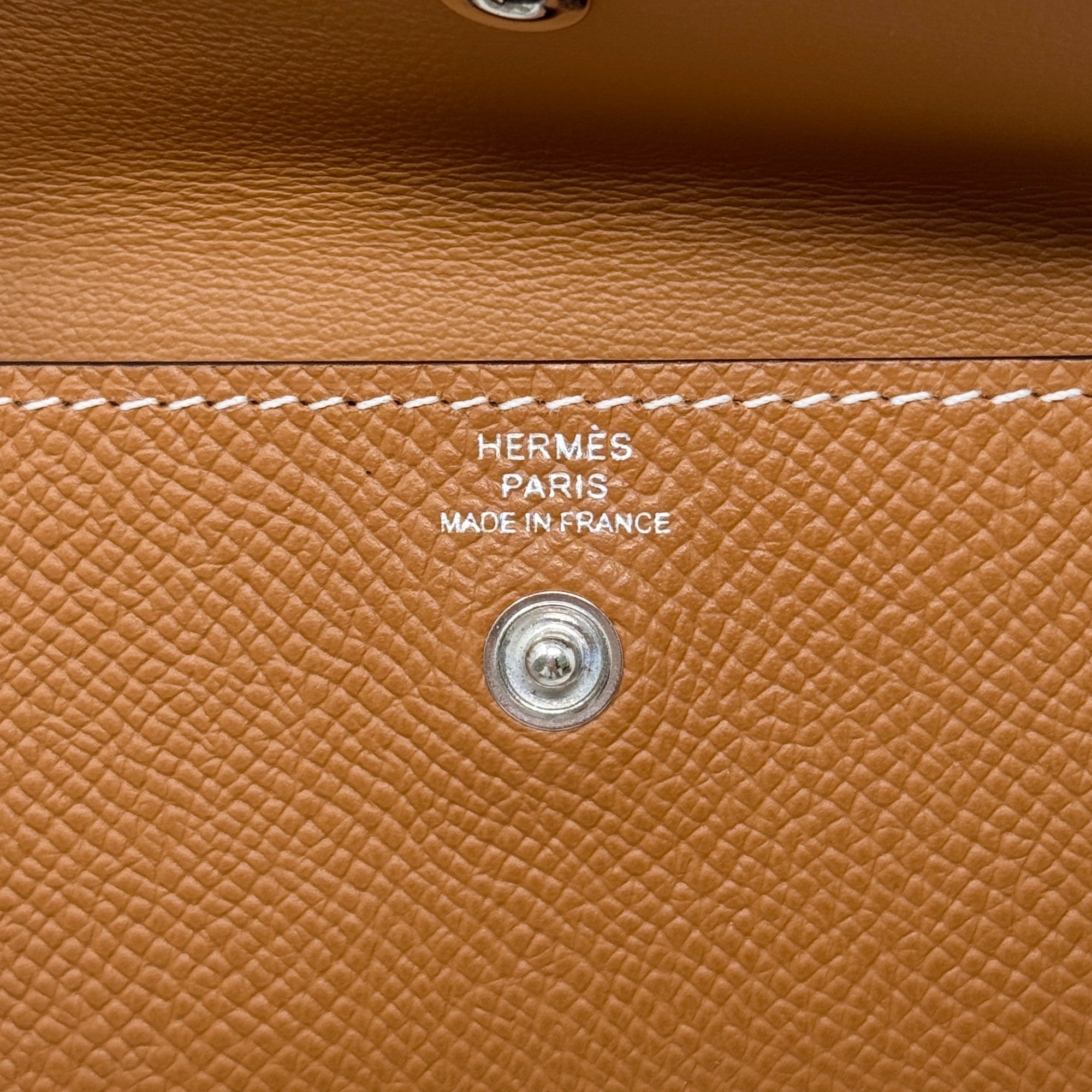 Hermes Gold Epsom Kelly Pocket Belt 70