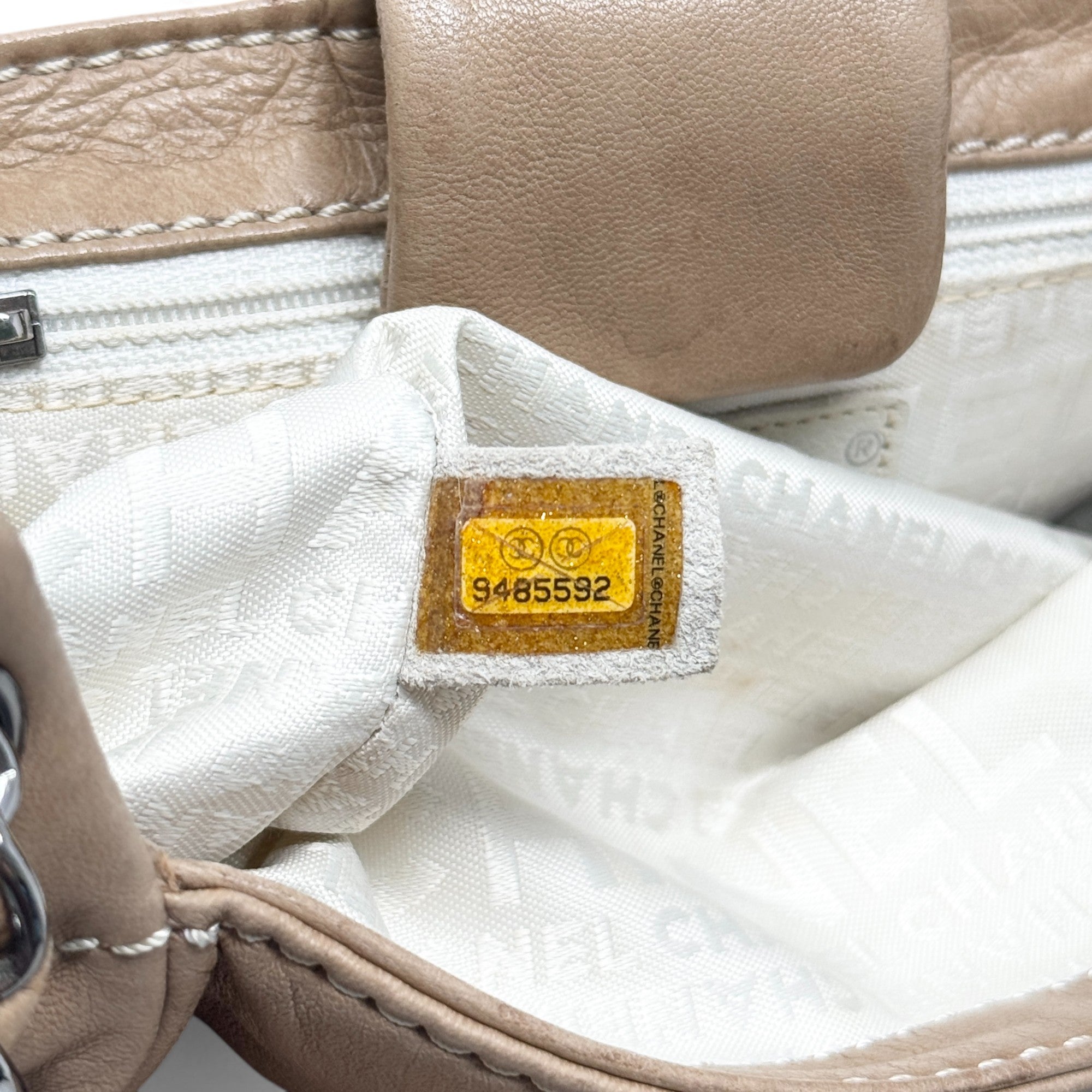 Chanel Brown Surpique Accordion Flap