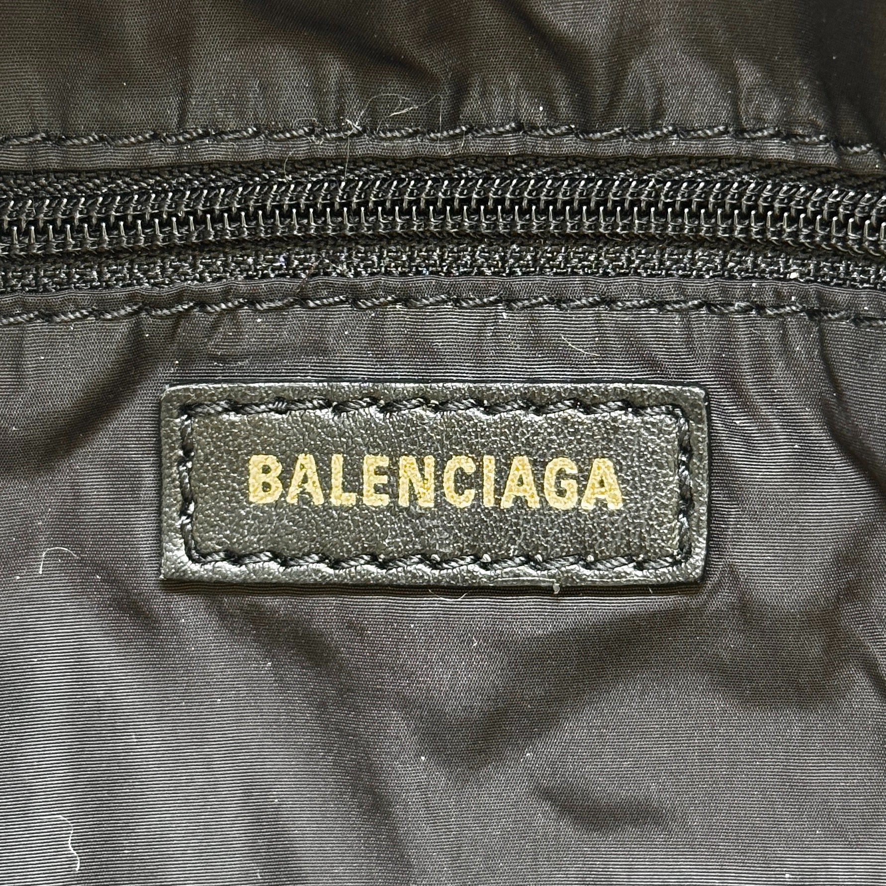 Balenciaga Black Nylon Logo Backpack